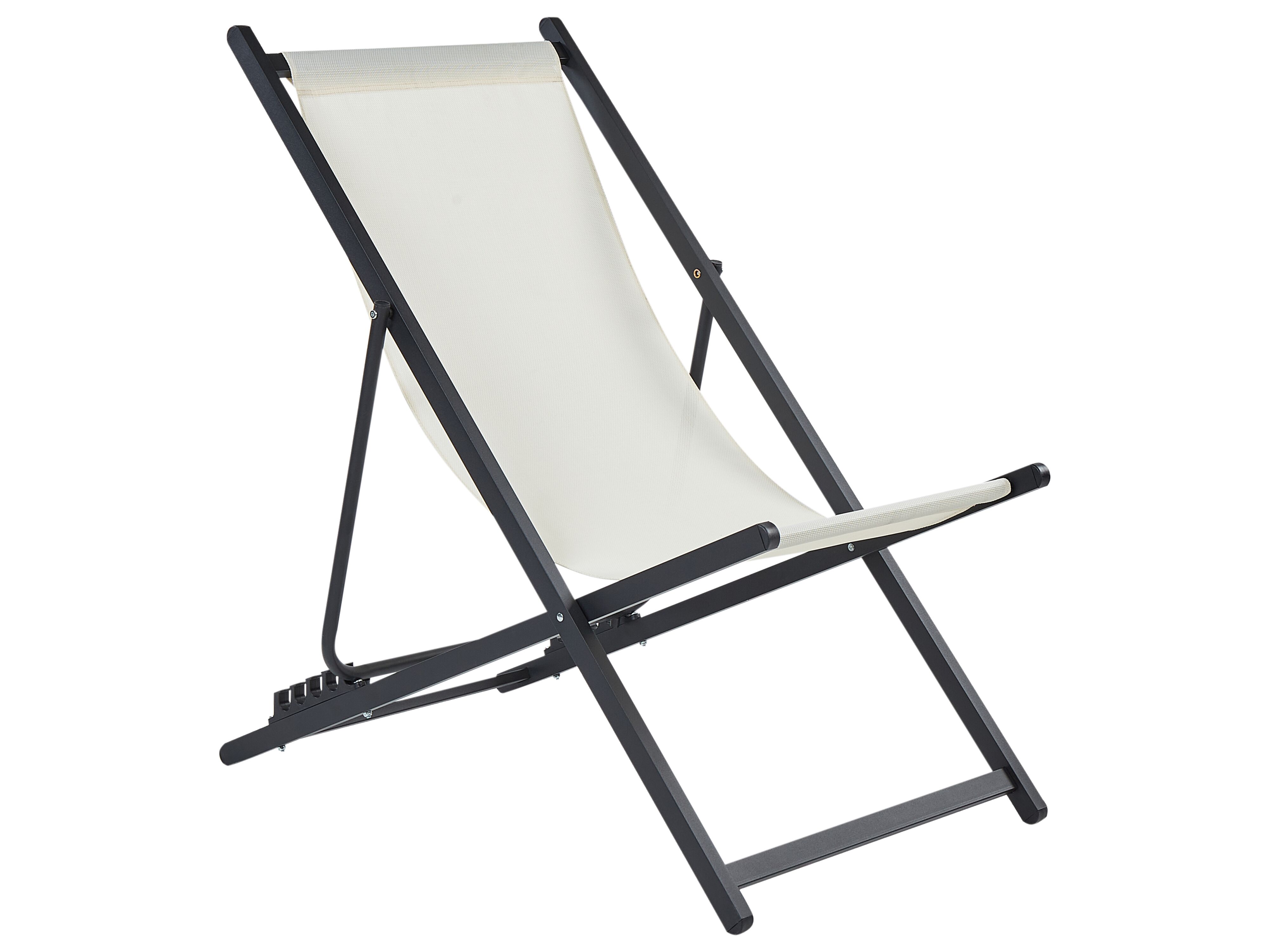 Folding Deck Chair LOCRI II Metal Light Beige