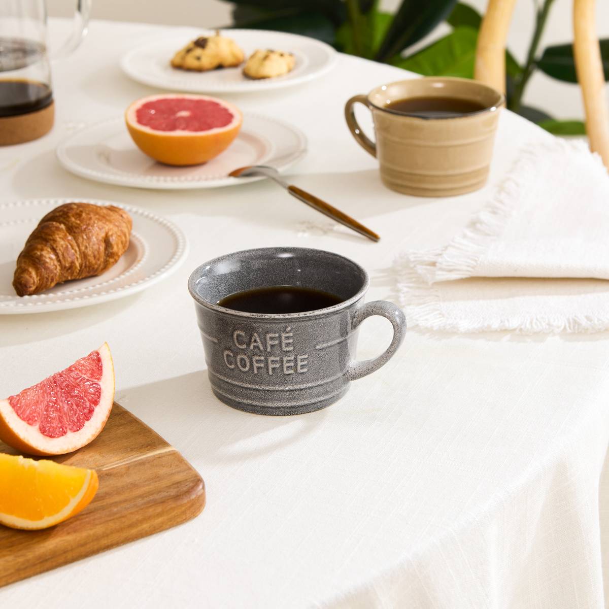 Mug "Cafe" 260 ml, earthenware, Blue Grey