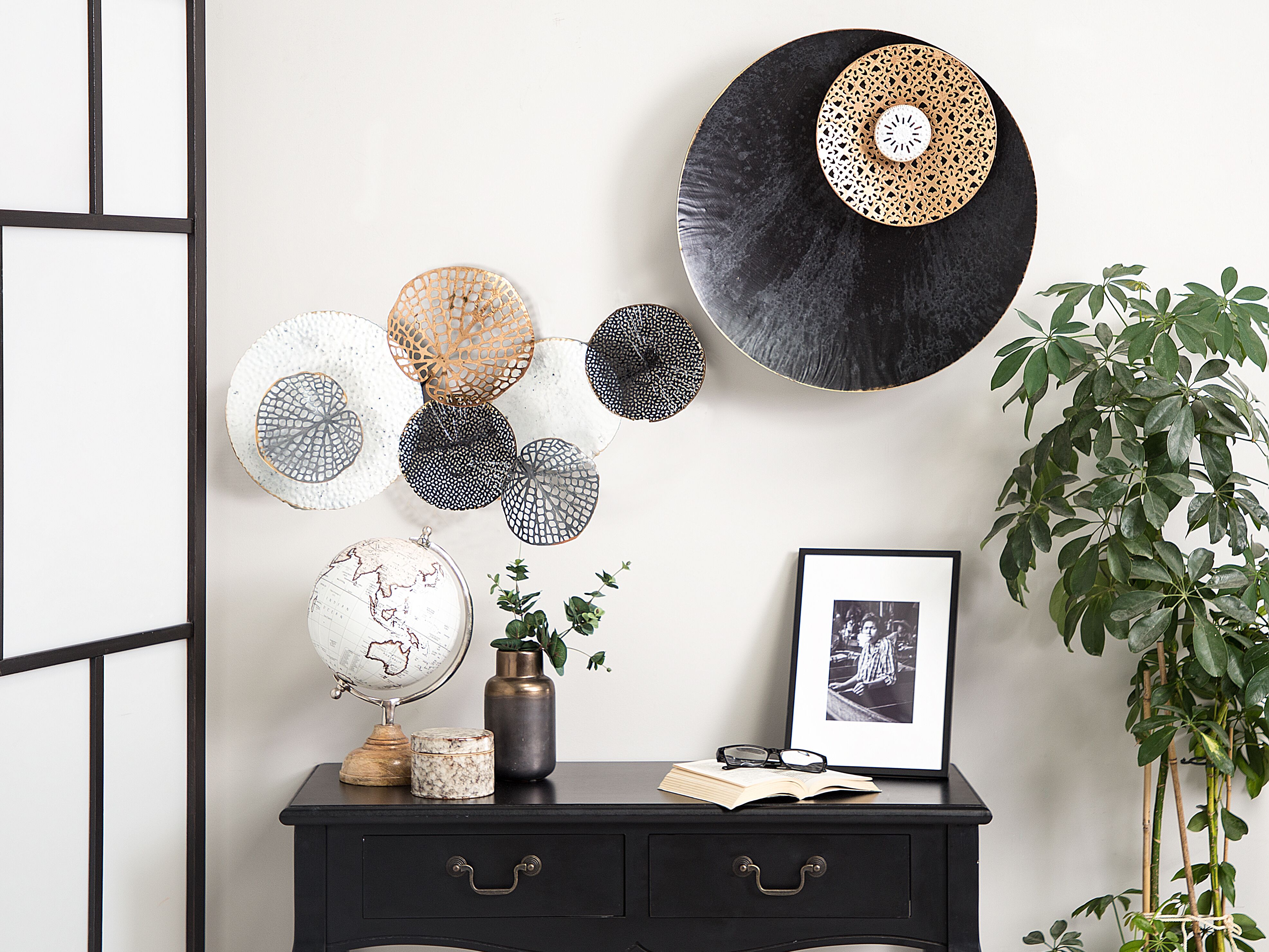 Wall Decor RUBIDIUM Metal 49 cm Black