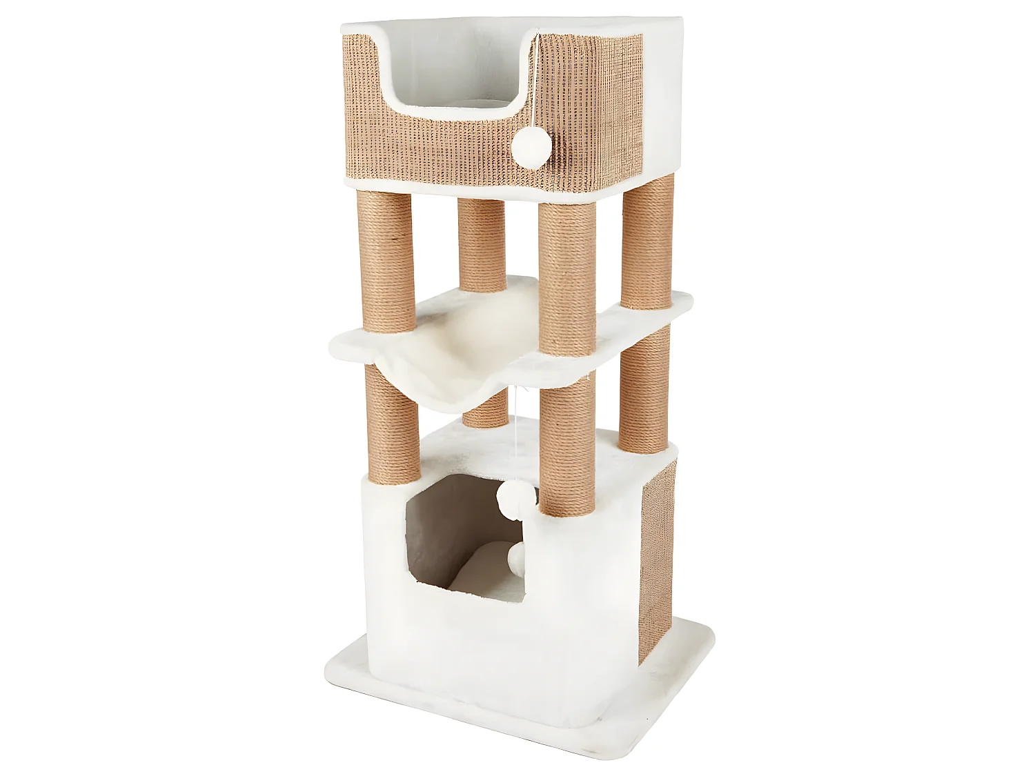 Griffoir pour chats Lucano XXL Blanc et taupe