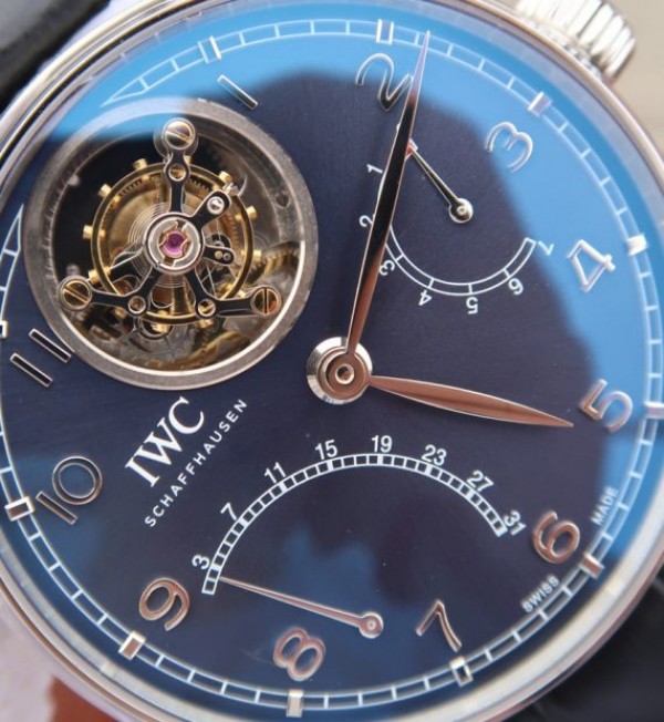 Replica IWC AZ Portuguese Tourbillon IW5046 Blue Dial - Top club