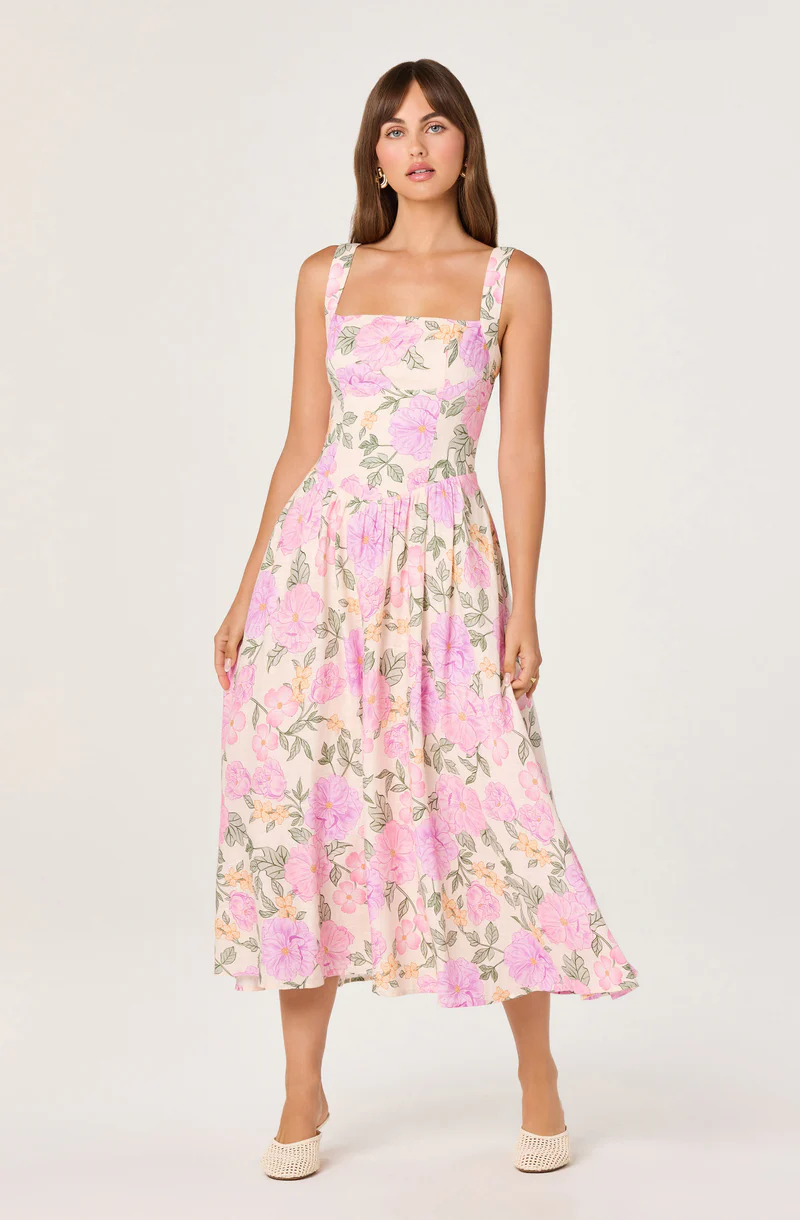 Elodie Floral Midi Dress