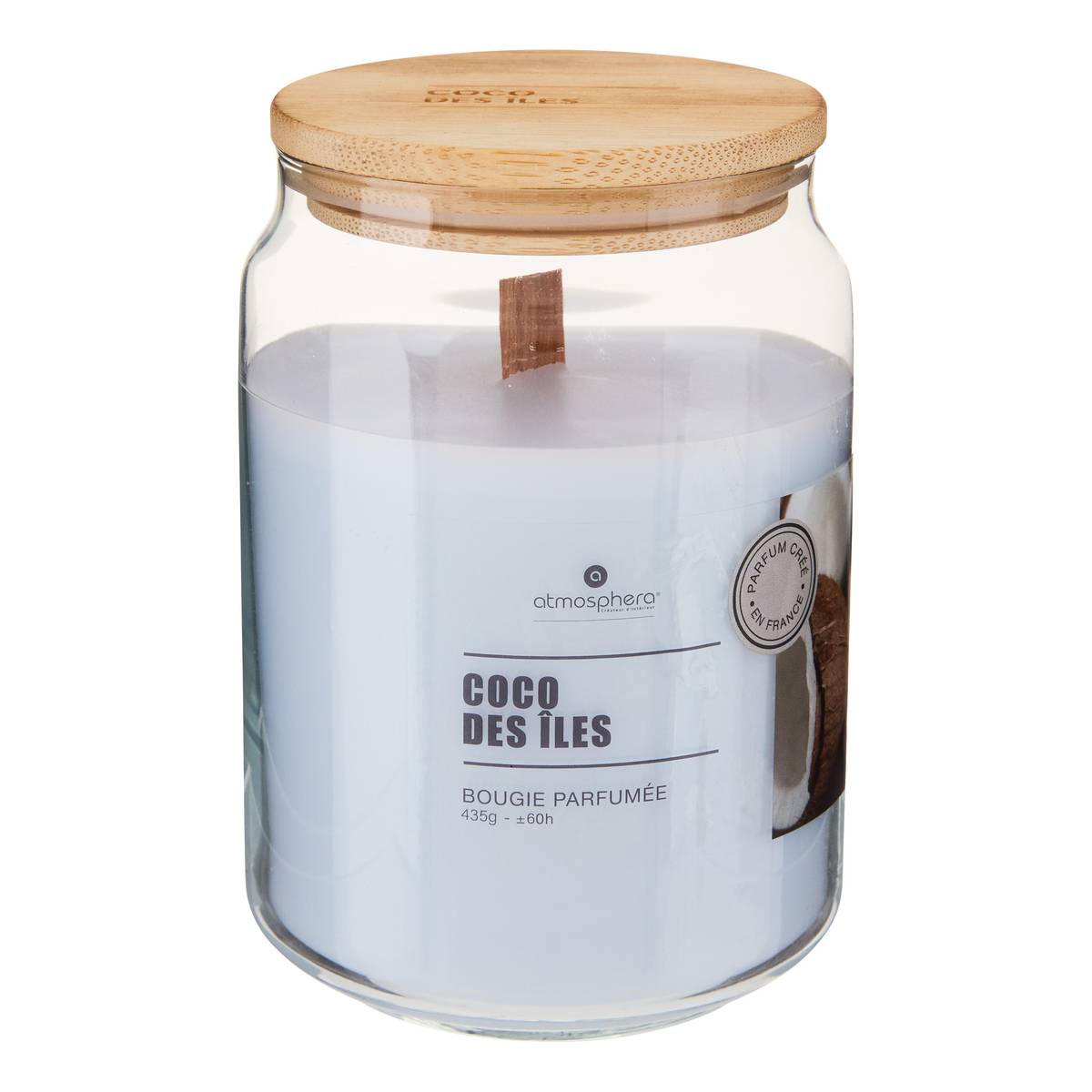 Scented candle round "Viky" Scent Gourmet, Coconut, 435g