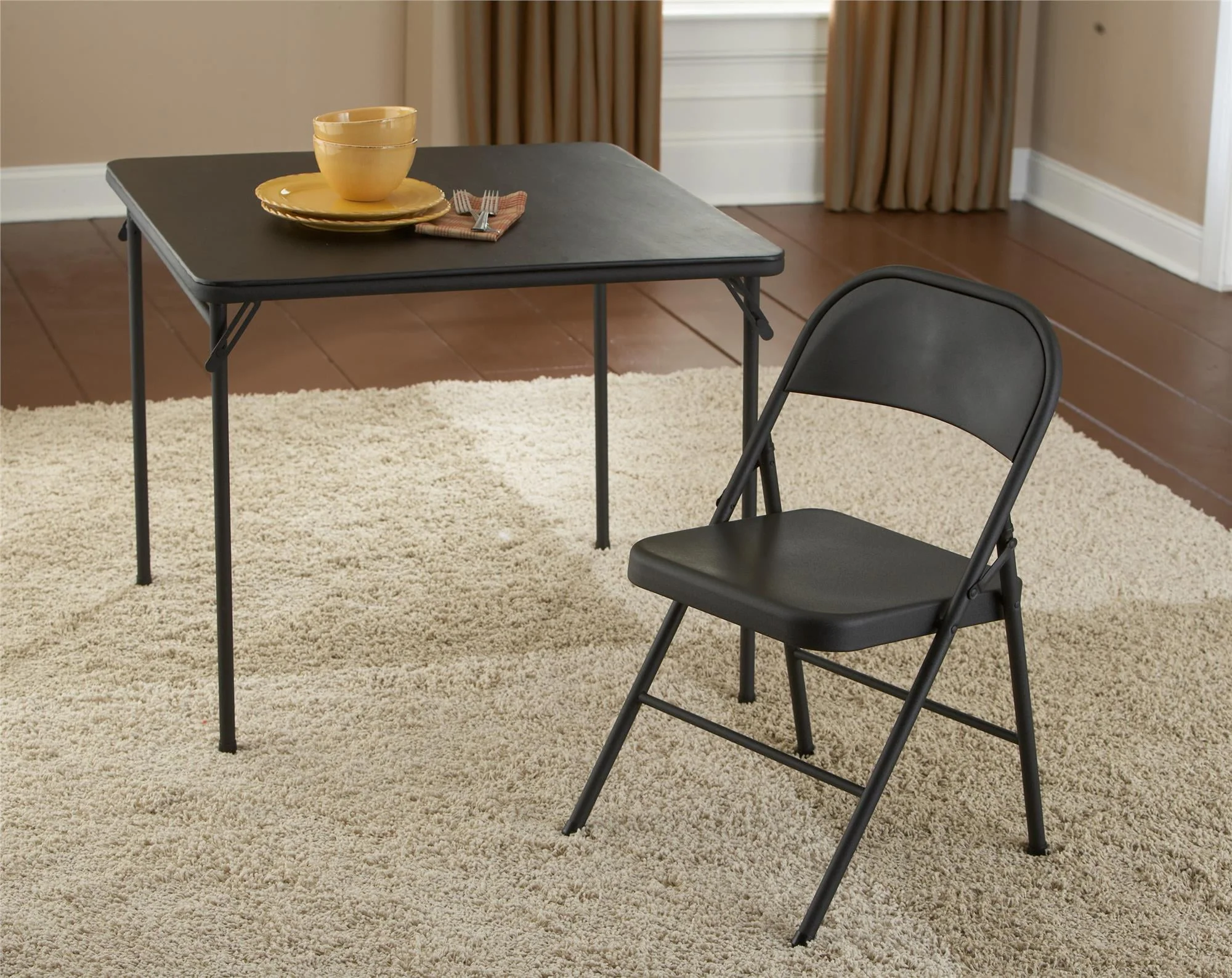 Mainstays Steel Folding Chair (4 Pack), Black - Image 12