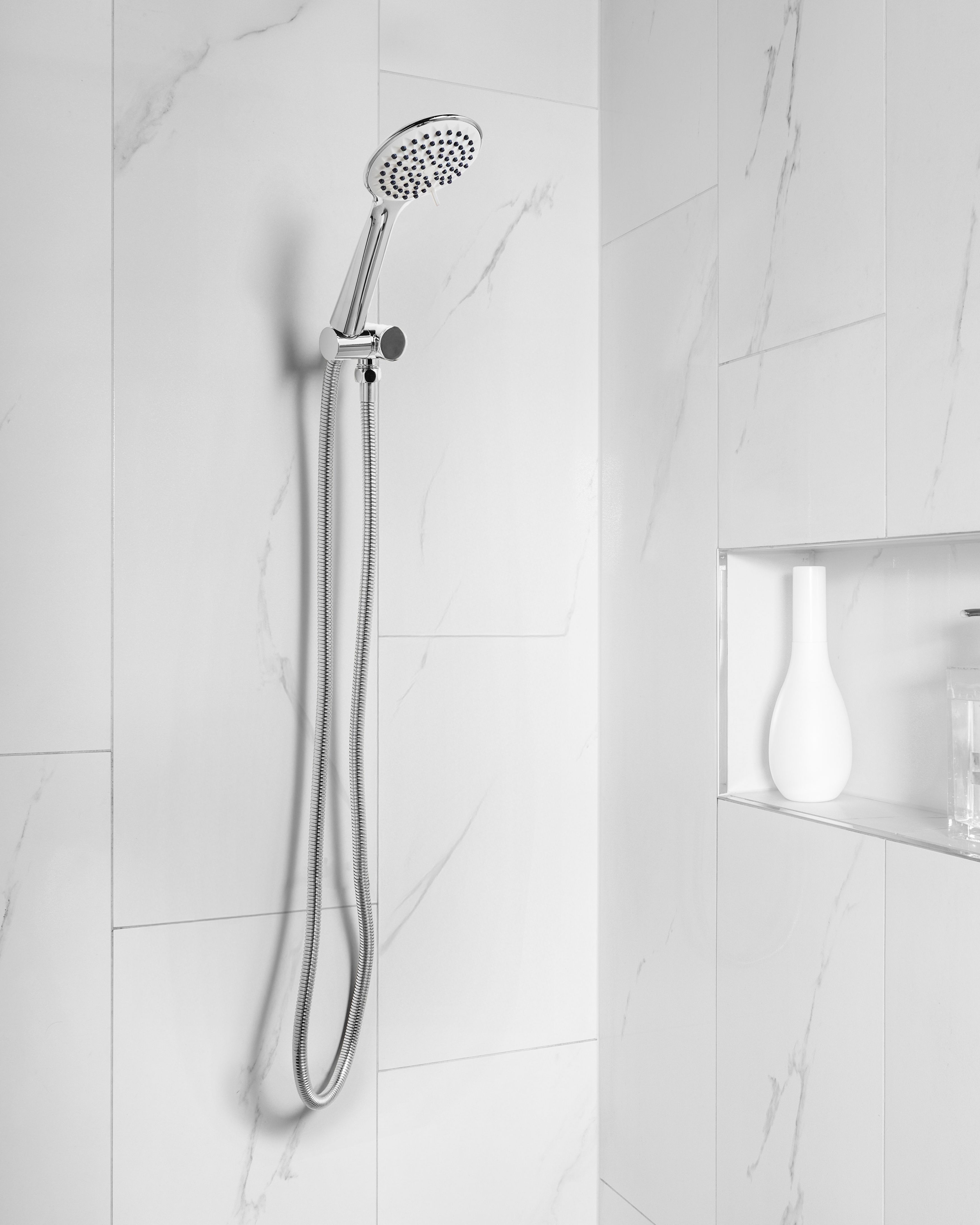 Shower Head and Hose Kit TARMA 4-function Silver