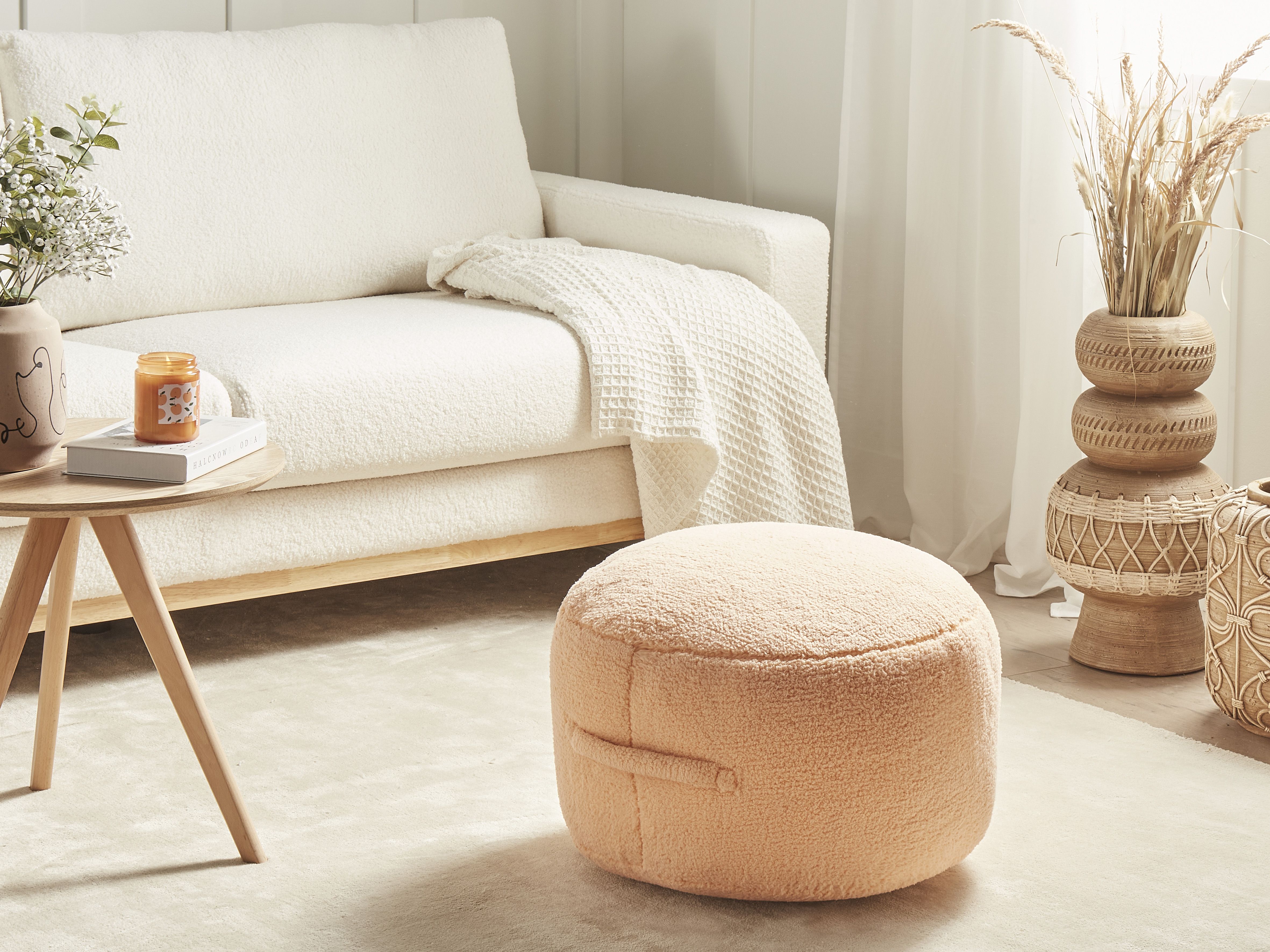 Pouffe ADLANA Boucle Orange