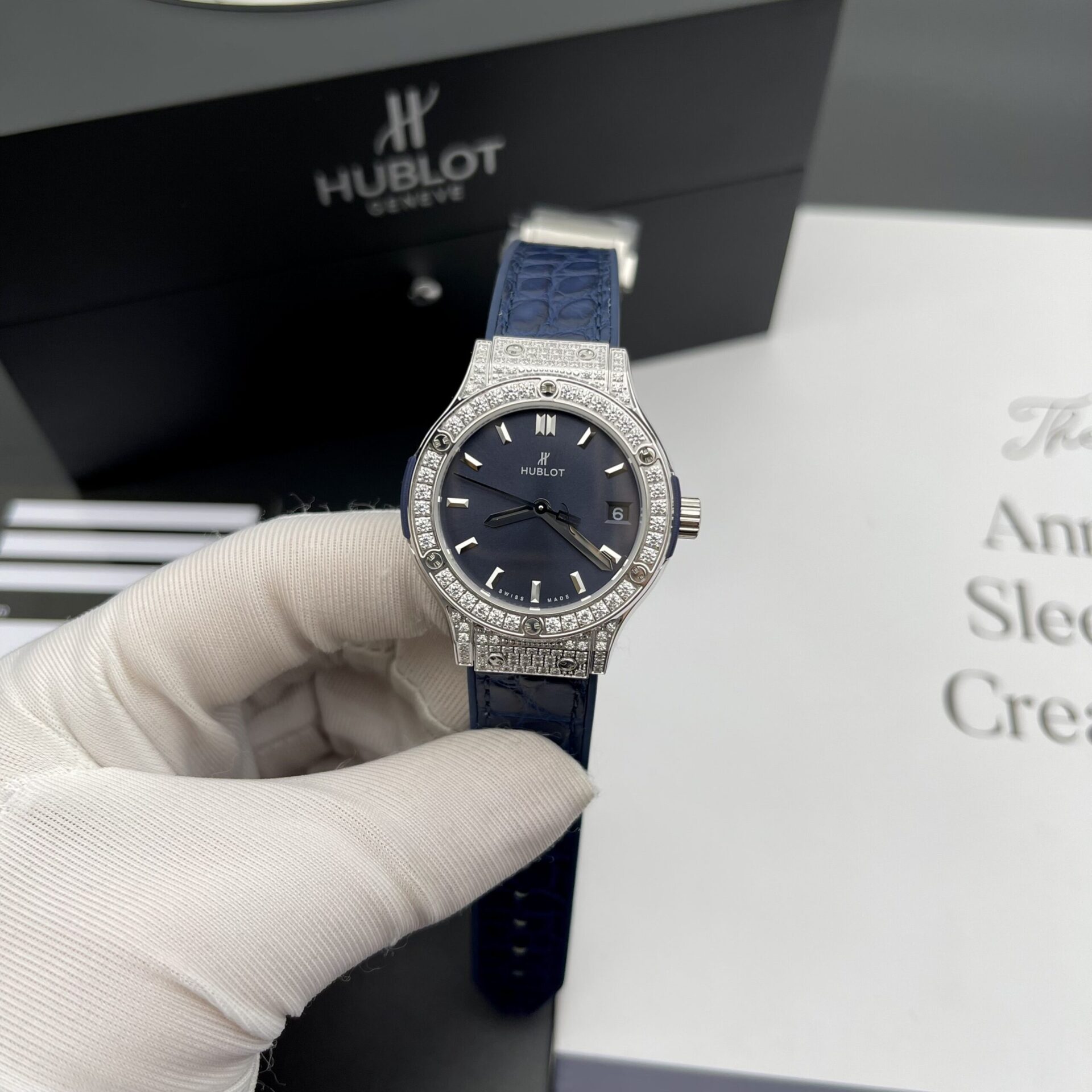 Hublot Replica Watch Classic Fusion Womens Blue Dial HB Fatory 33mm - Top club