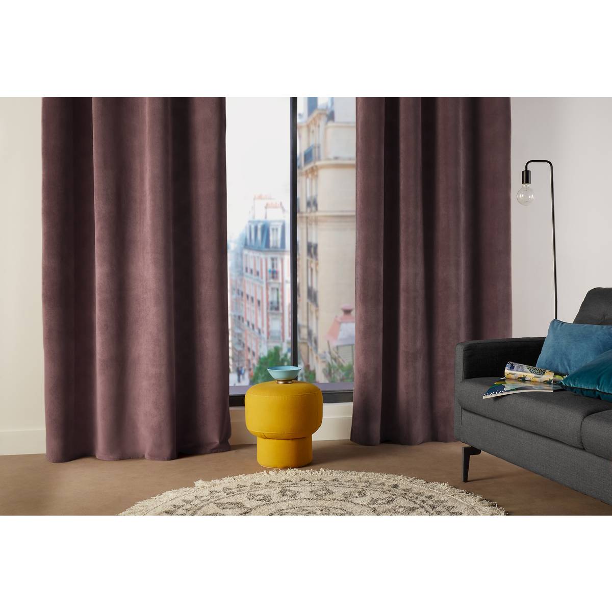 Curtain "Lilou Light Violet, 140x260 cm