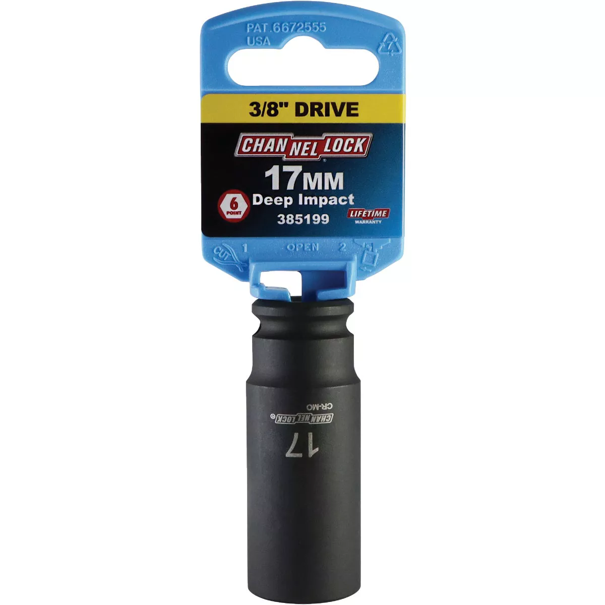 Channellock 3/8 In. Drive 17 mm 6-Point Deep Metric Impact Socket