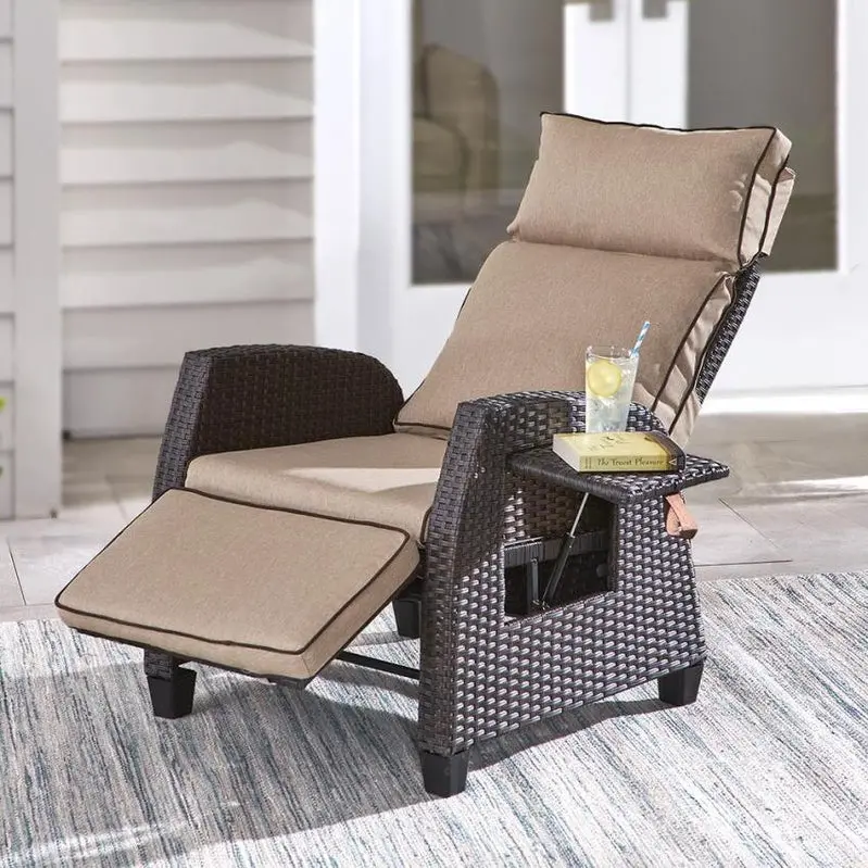 Weatherproof Outdoor Recliner Chair - 330 lbs Capacity, Steel Frame - Image 2 Weatherproof Outdoor Recliner Chair - 330 lbs Capacity, Steel Frame - Image 2
