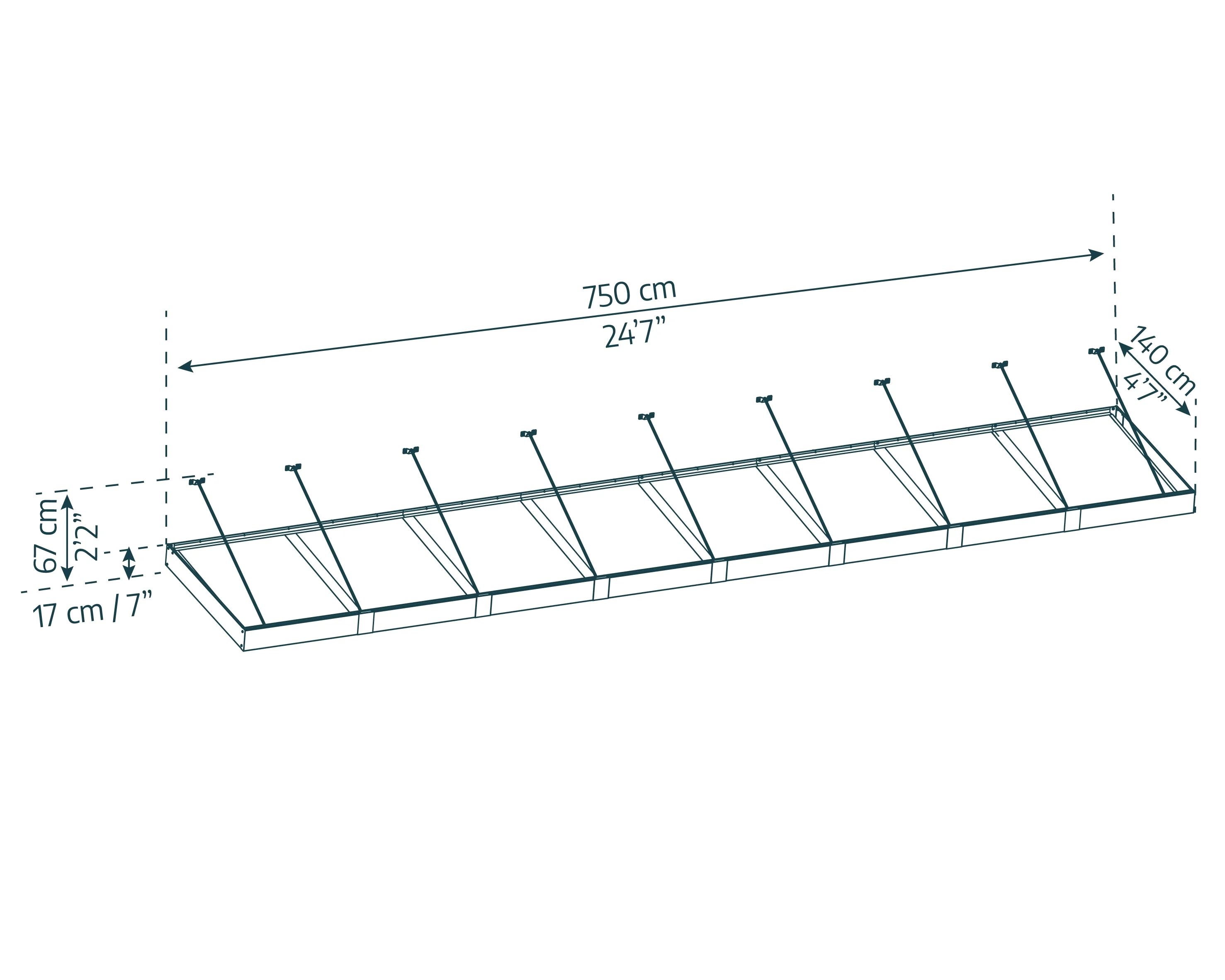 Palram - Canopia Sophia XL 2000 6' x 5' Acrylic Awning - Gray/Mist - Image 18