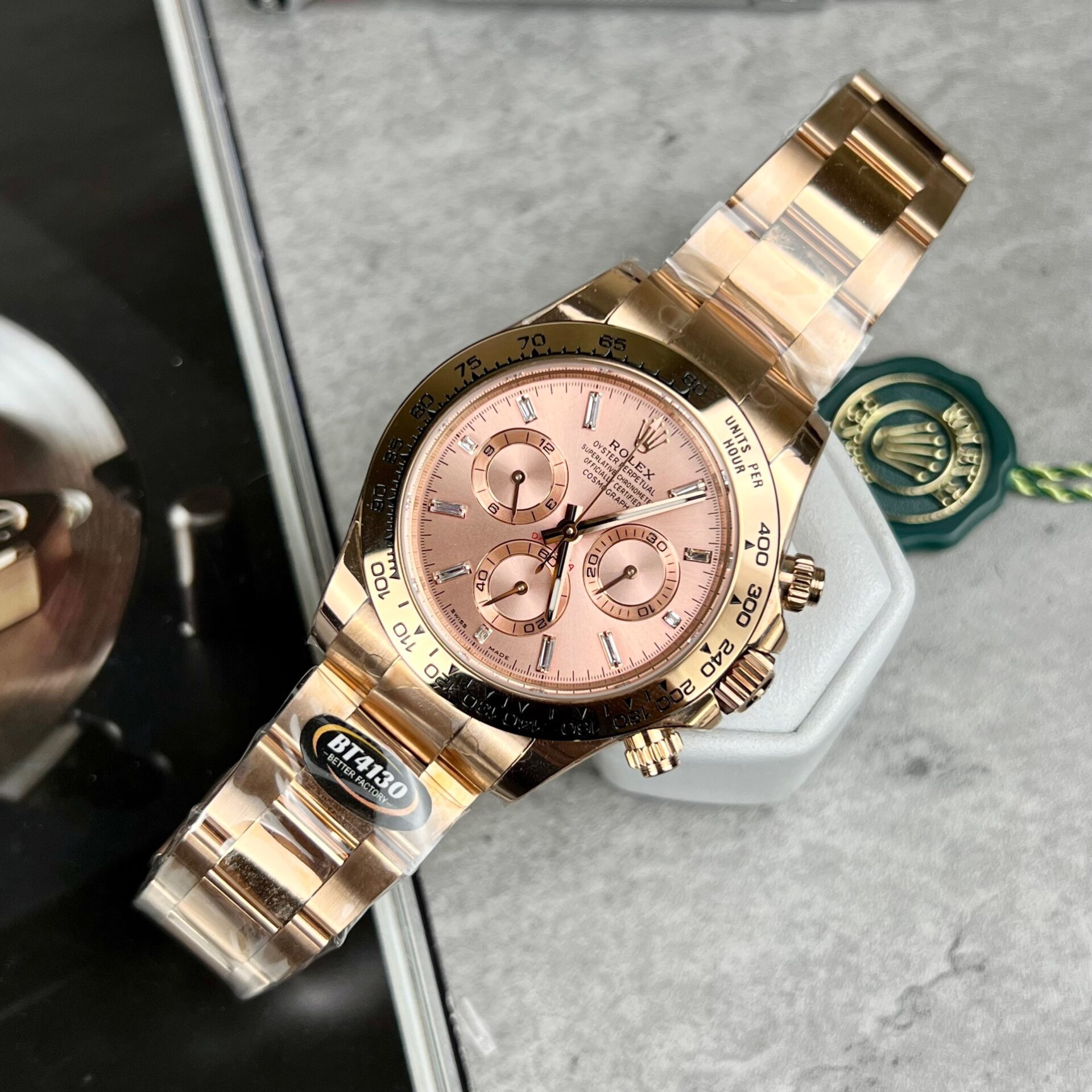 Rolex Replica Watches Daytona 116505 Pink Dial BT Factory 40mm - Top club