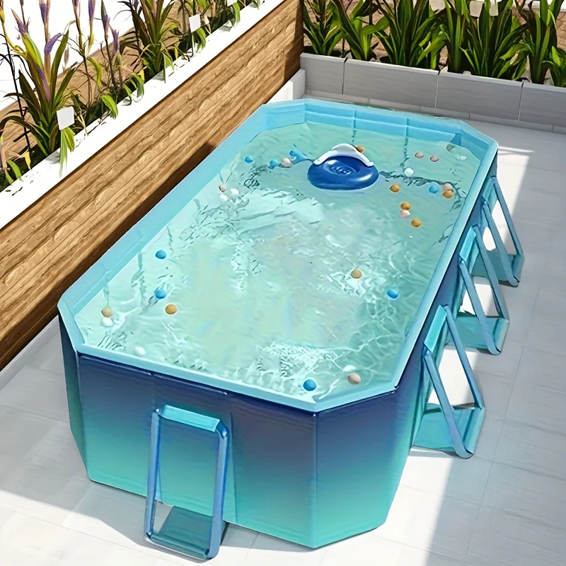 Adult Swimming Pool, Family Large Swimming Pool, Including Multiple Components, Durable PVC Material, Ideal For Outdoor Recreation, Summer Parties, Holidays And Family Gatherings - Image 7