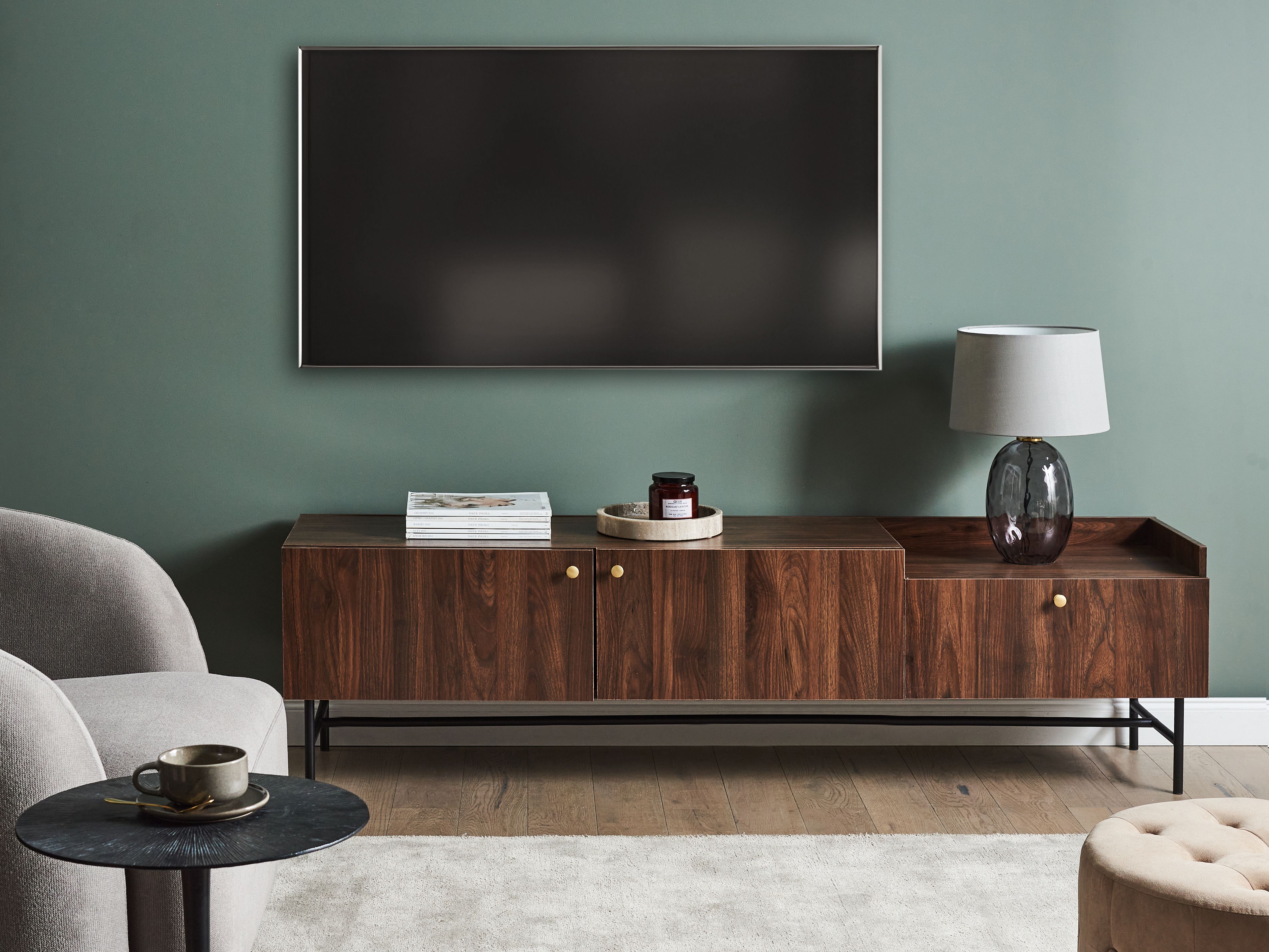TV Stand LISMORE Dark Brown