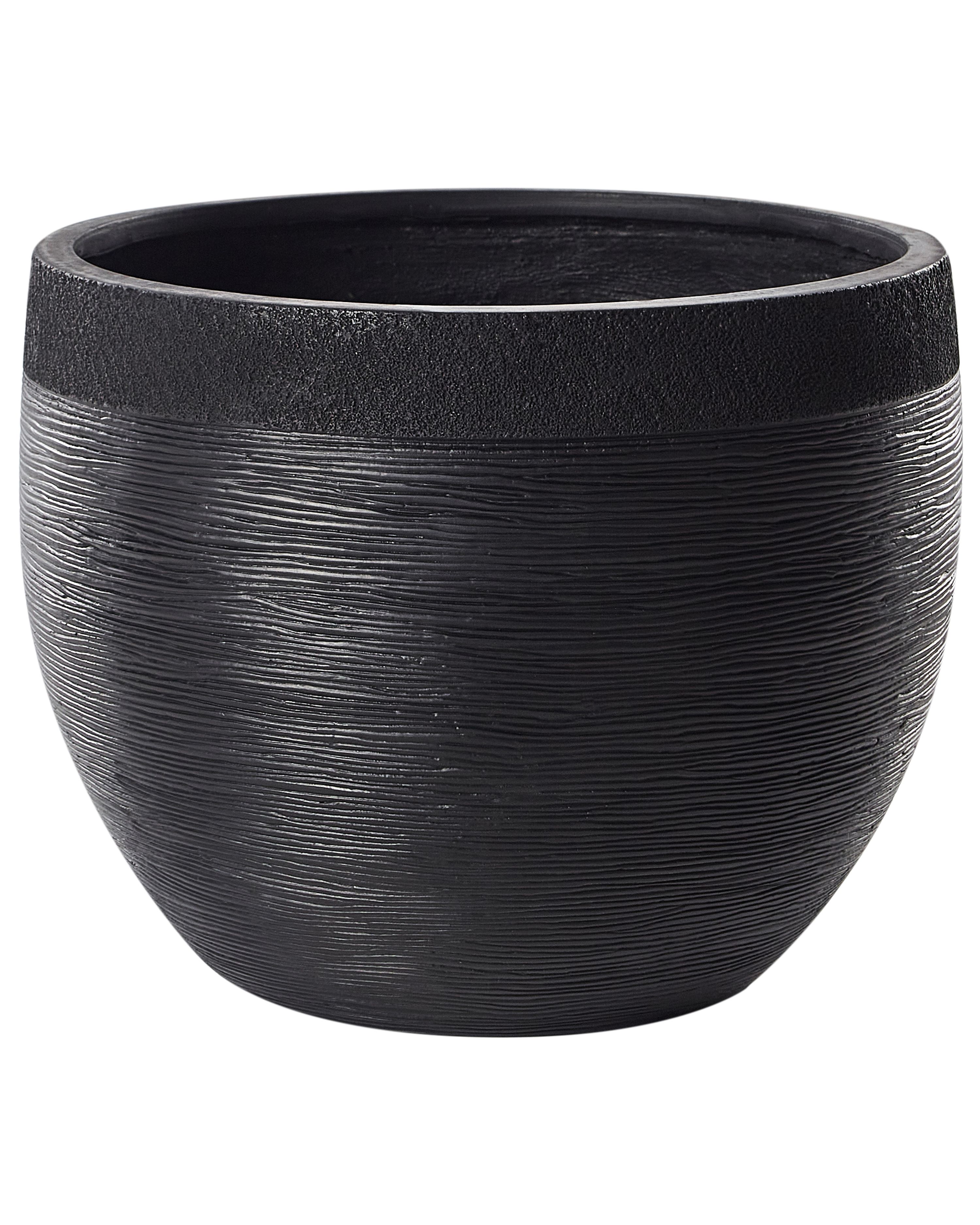 Plant Pot ZAKROS 50 cm Black