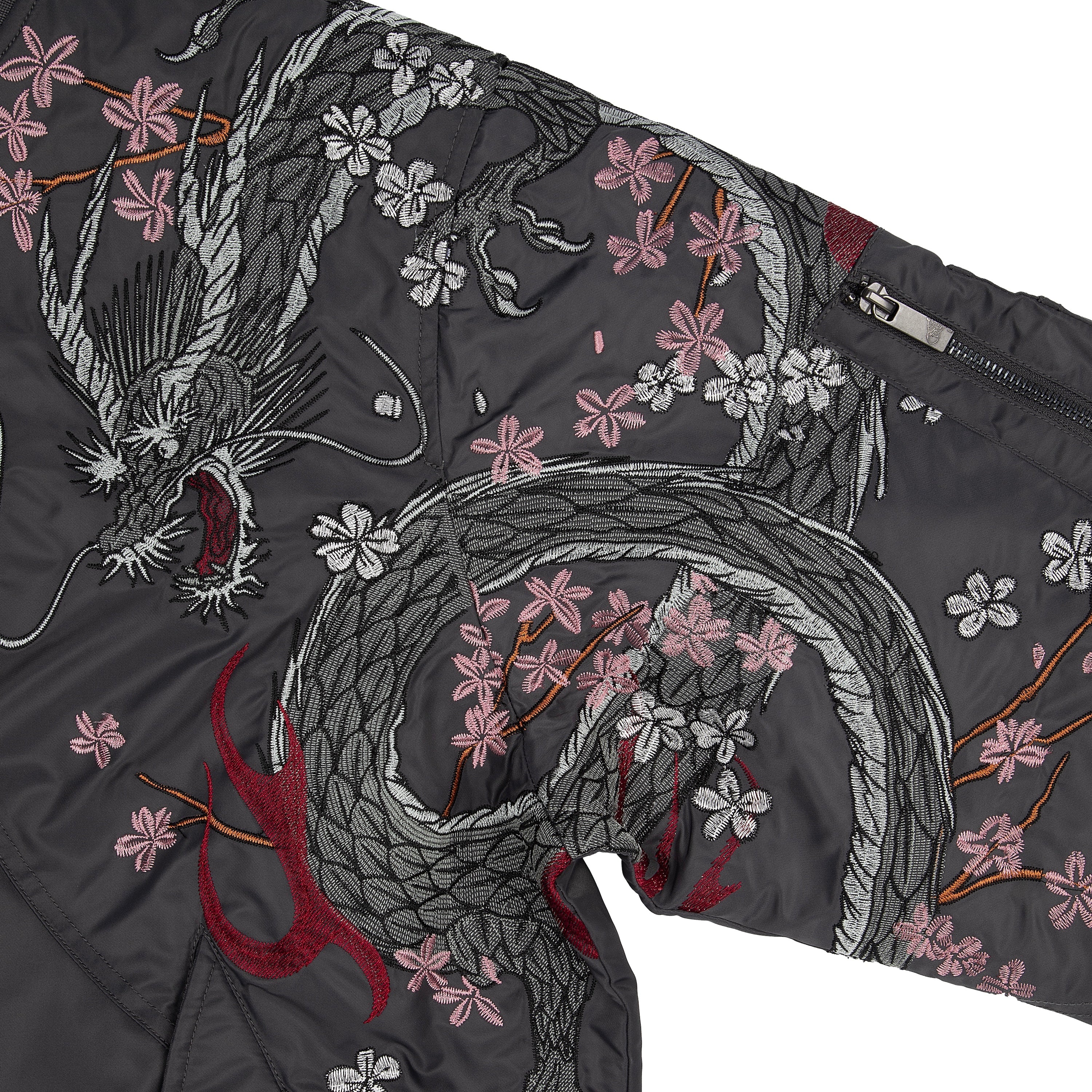 "yakuza v2" bomber Jacket dark grey