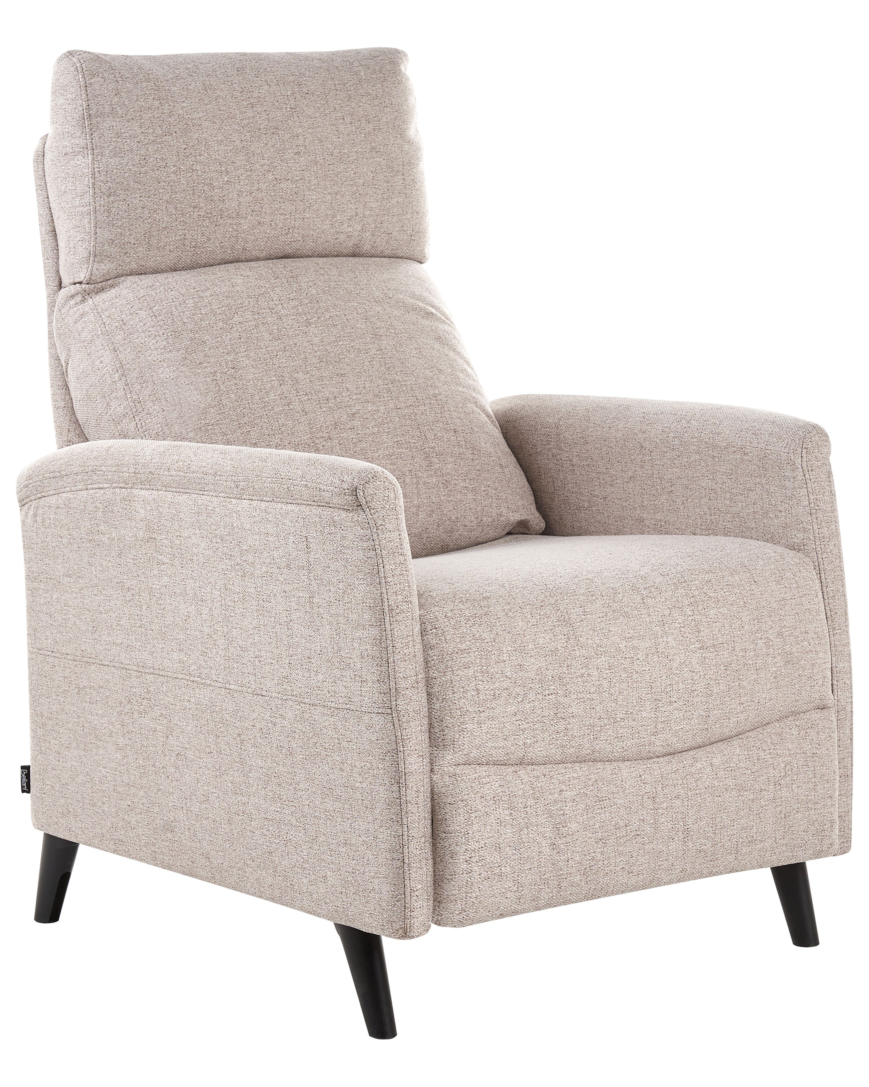 Recliner Chair SELVIK with Footrest Fabric Beige