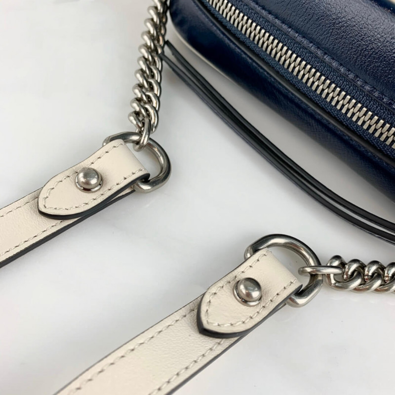 Replica Gucci Gg Marmont Matelasse Mini Bag 448065 Blue1:1High-quality replica