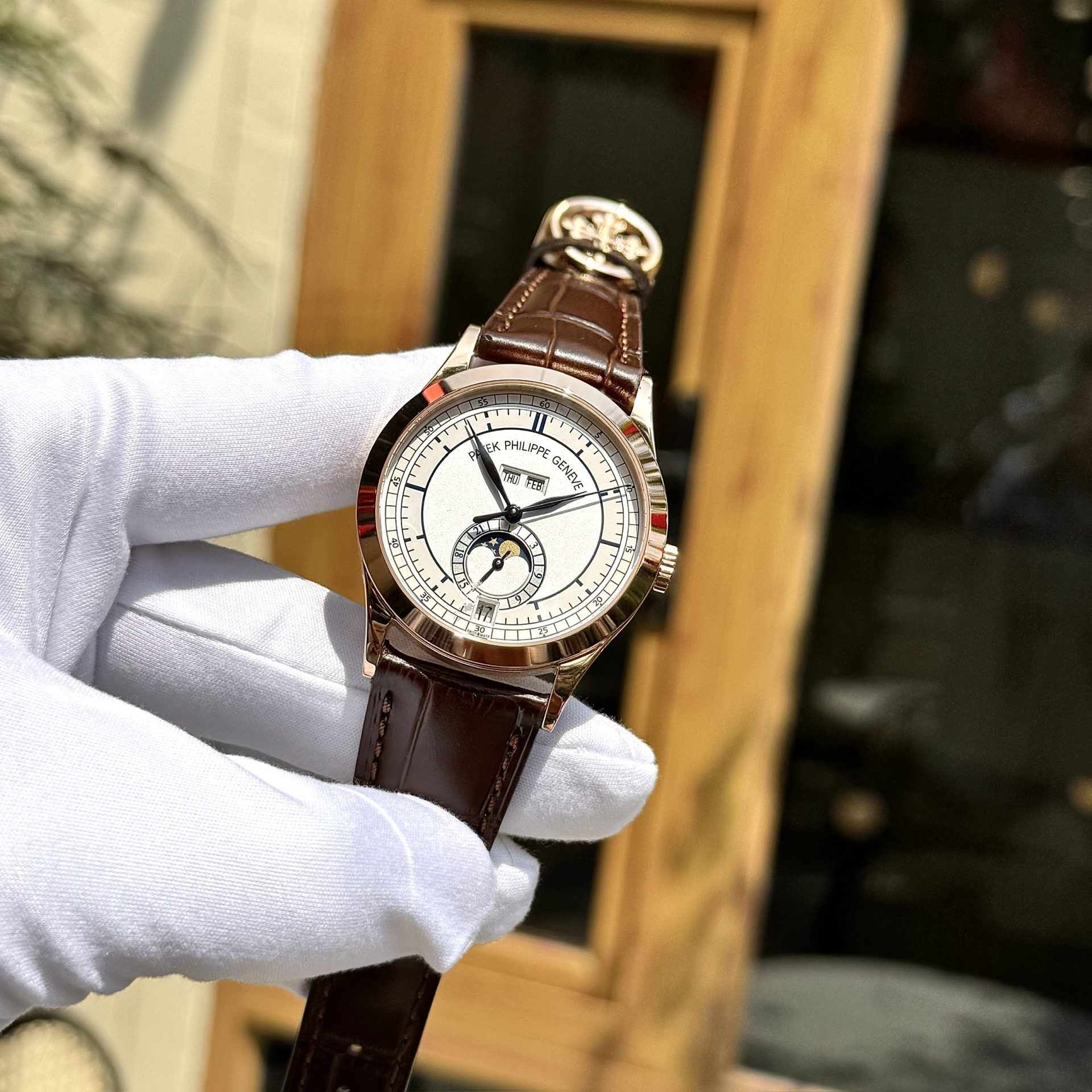 Patek Philippe Replica Watch Complications 5396R Men Leather Strap GR Factory 38.5mm - Elite Watch Atelier