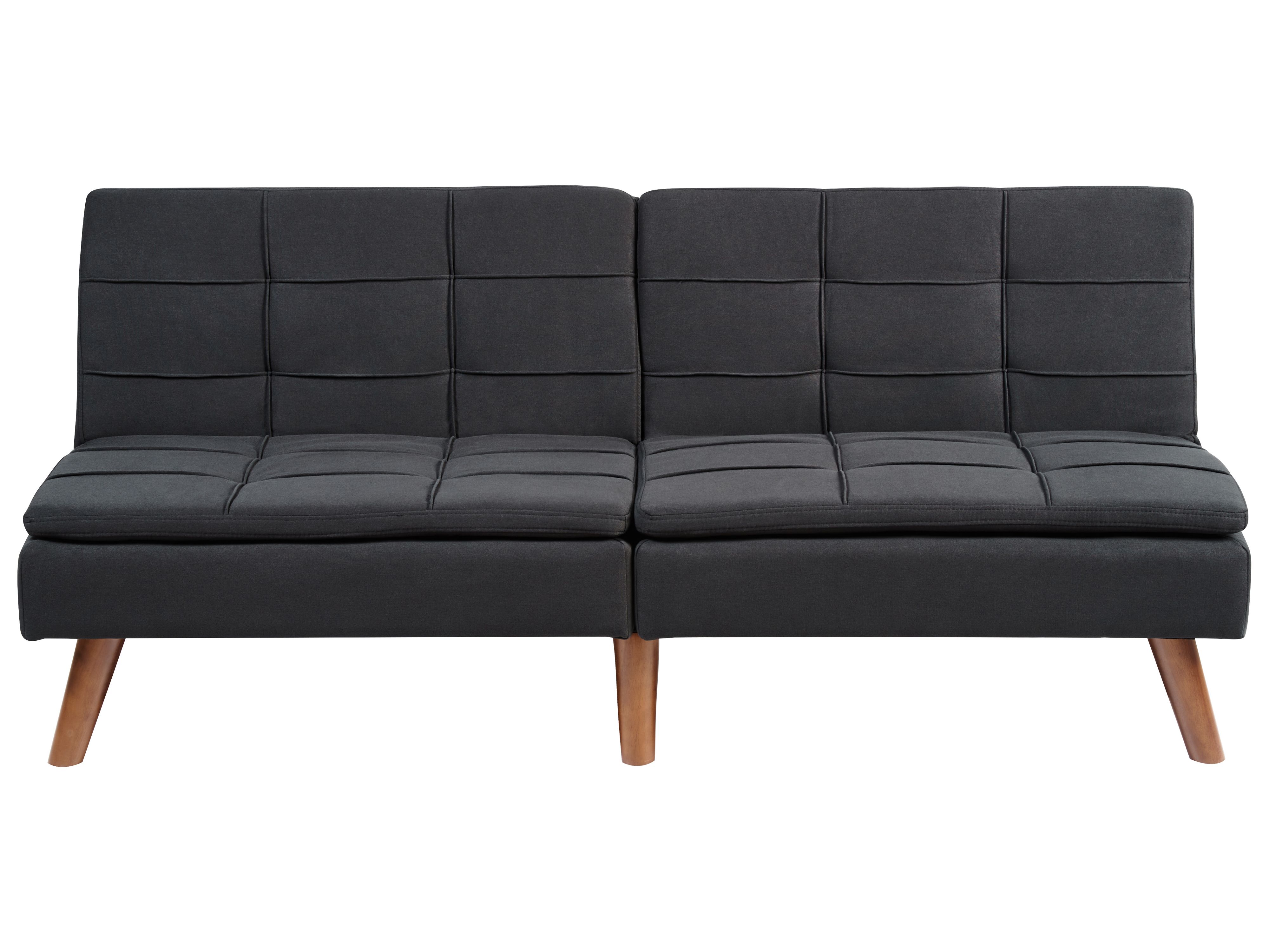 Sofa Bed 3 Seater RONNE Fabric Black