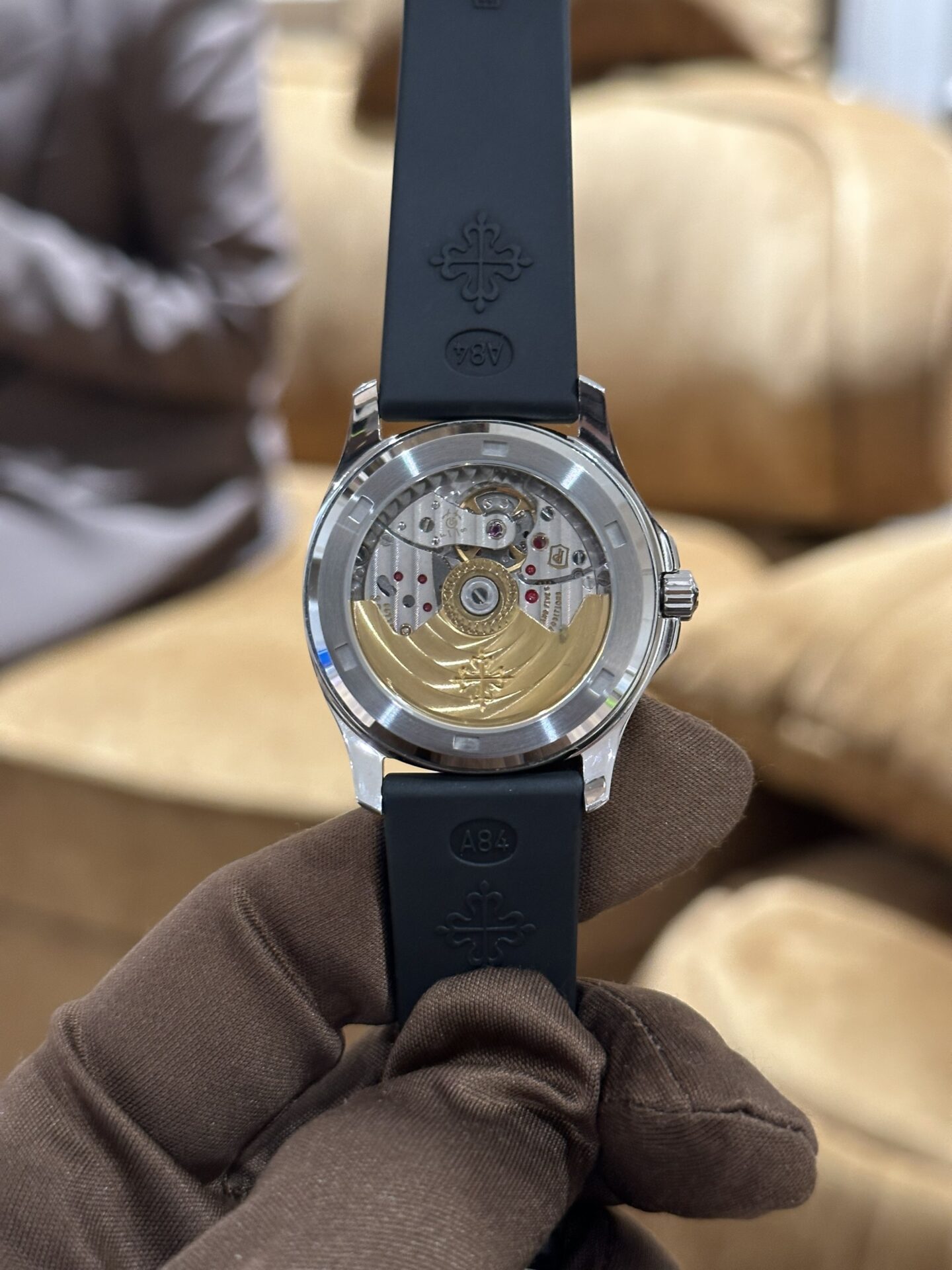 Patek Philippe Aquanaut 5067 Women s Black With Diamond Bezel Replica 1:1 Watch PPF 35.6mm - Top club