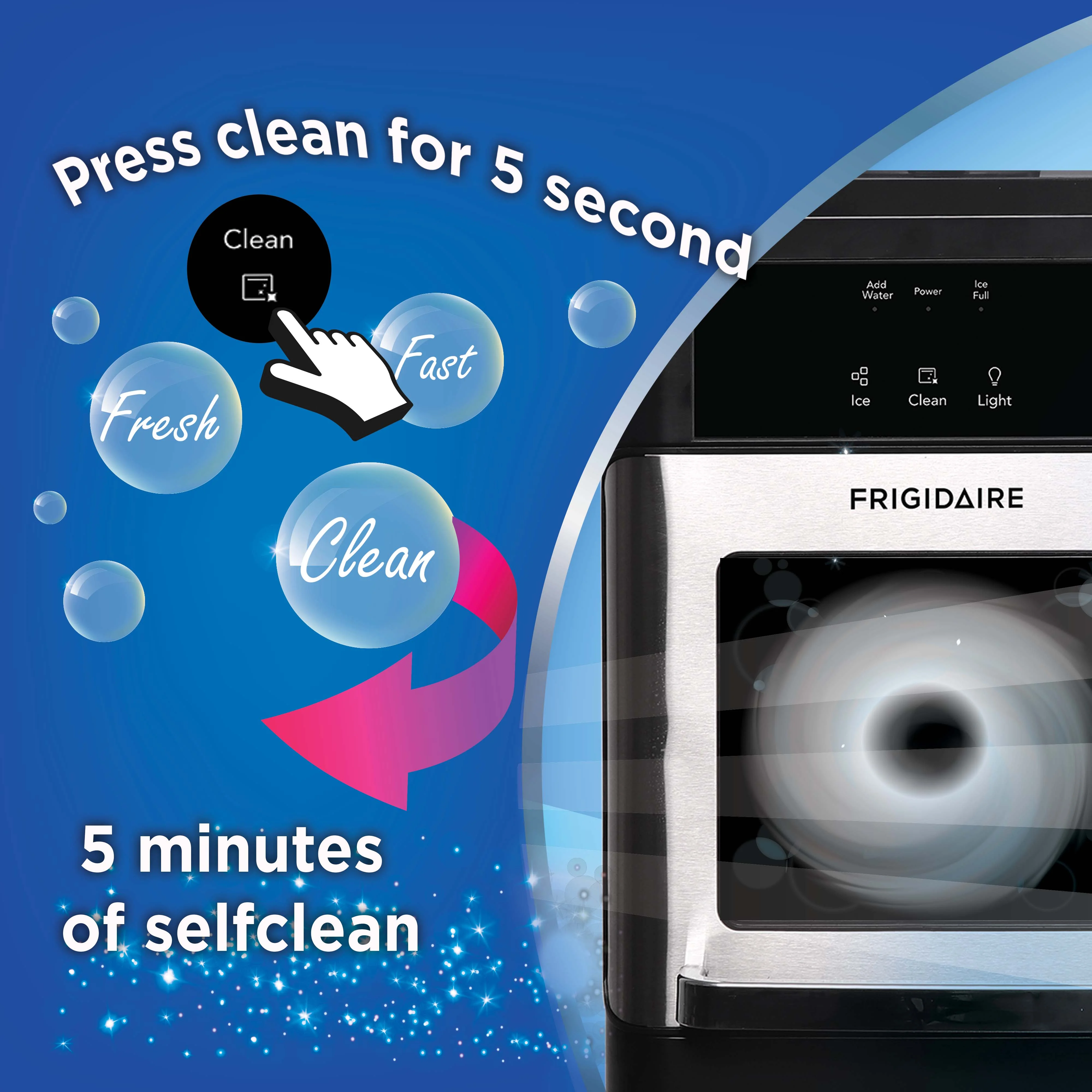 Frigidaire 44 lbs. Crunchy Chewable Nugget Ice Maker EFIC235, Stainless Steel - Image 11