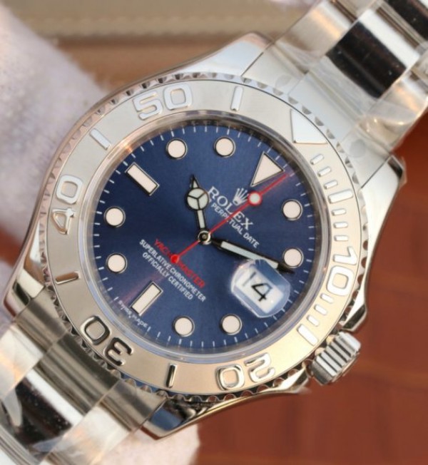 Replica Rolex Yacht-Master 116622 EW Blue Dial SS Bracelet A3135 - Elite Watch Atelier