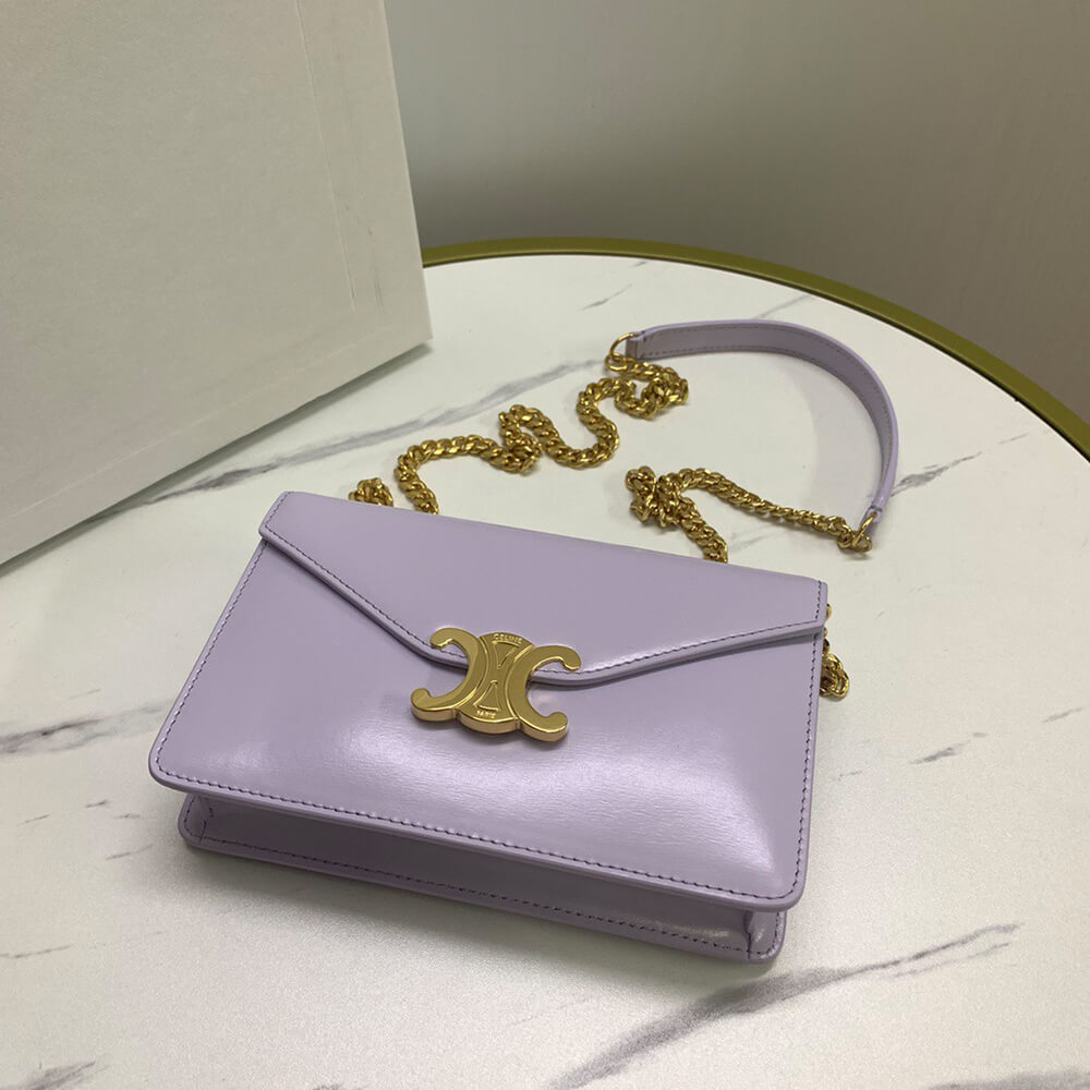 Celine Wallet On Chain Margo In Shiny Calfskin Bag1:1High-quality replica