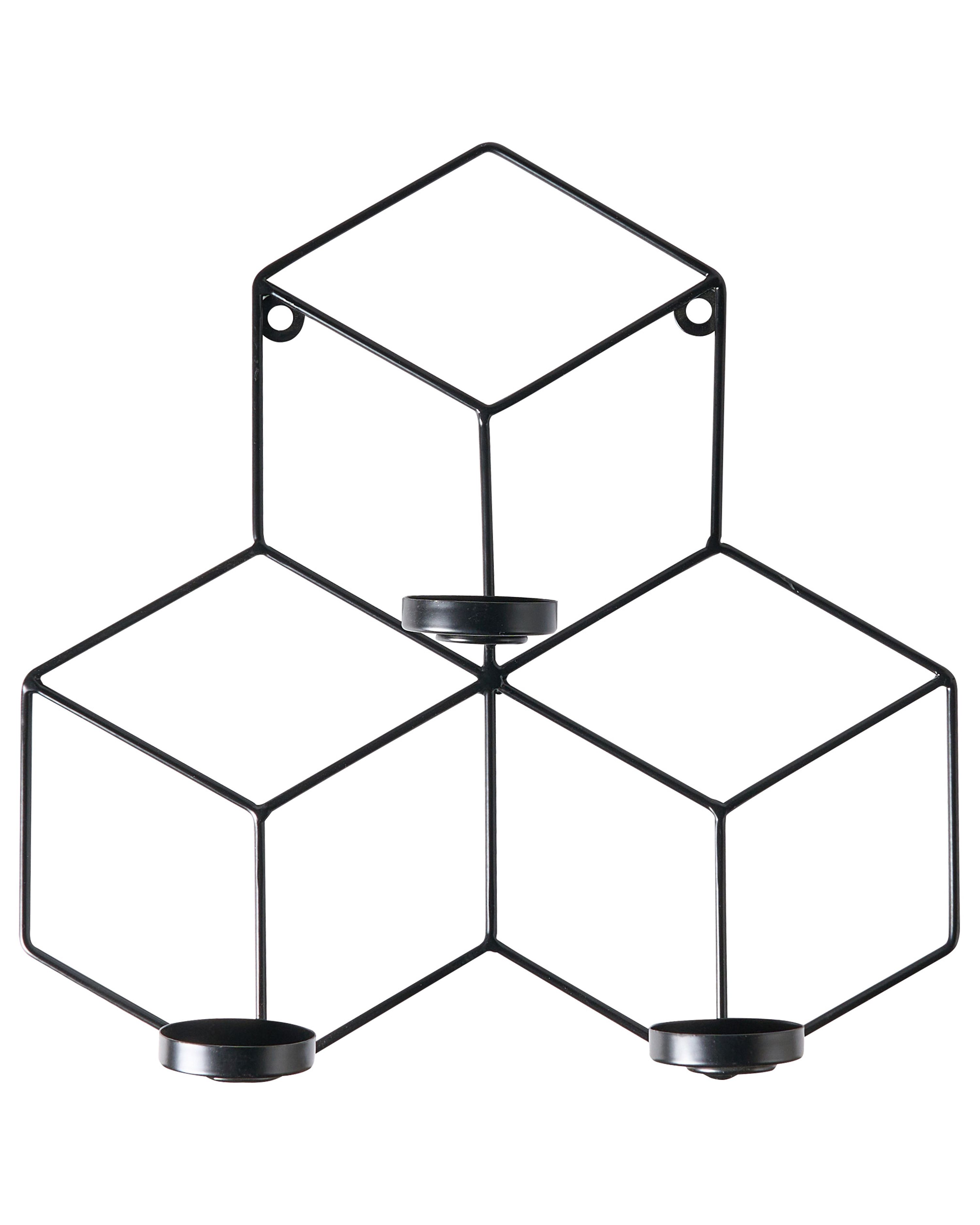 Wall Candle Holder TAROUCA Metal 31 cm Black