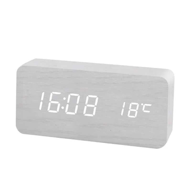 WoodLume | Houten Wekker met LED Digitale Weergave