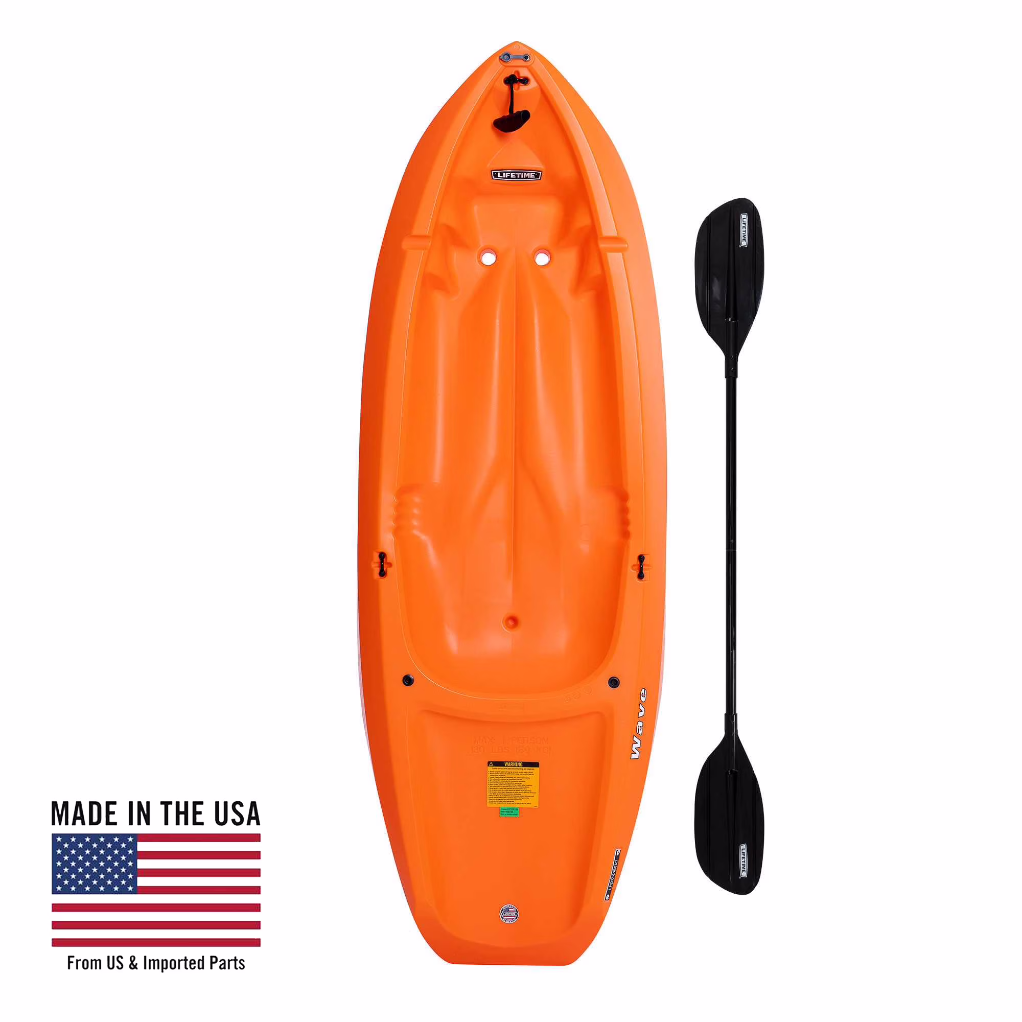 Lifetime Wave 6 ft Youth Kayak, Fire Red (91401) - Image 3