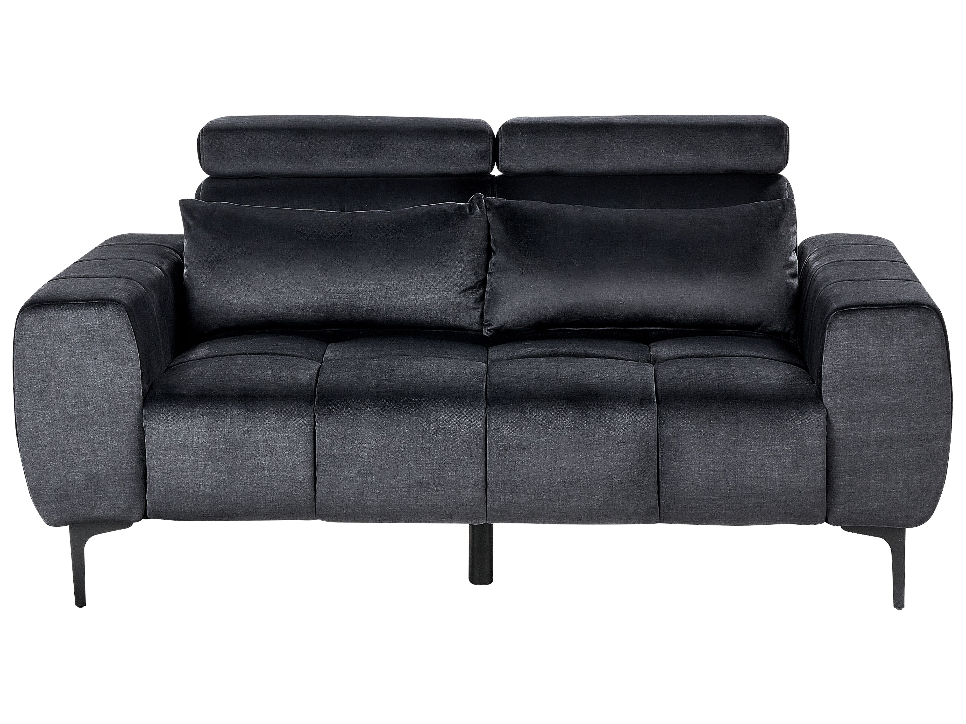 Sofa 2 Seater VEGAMO Velvet Black