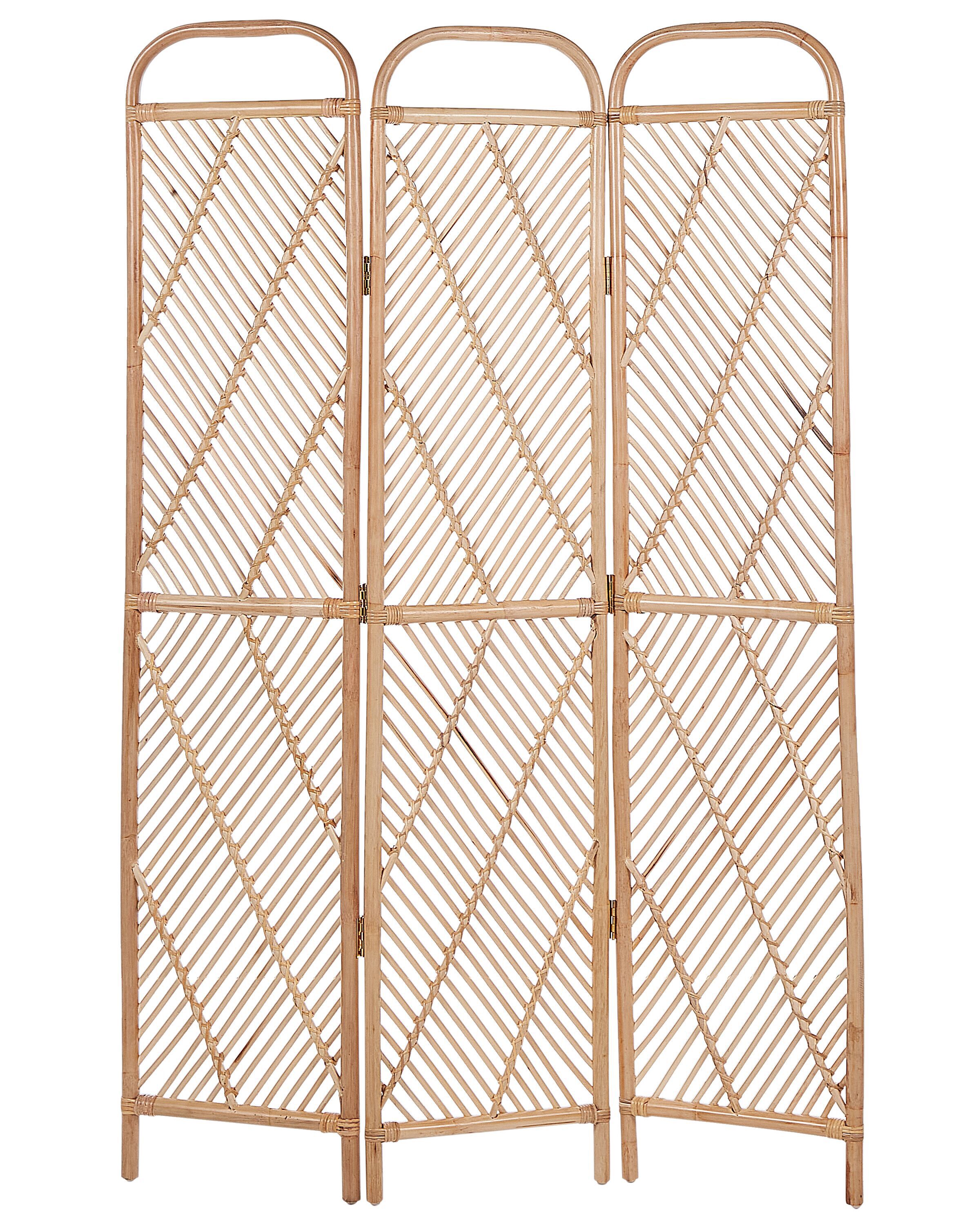 3 Panel Room Divider COSENZA Light Brown 106 cm 180 cm
