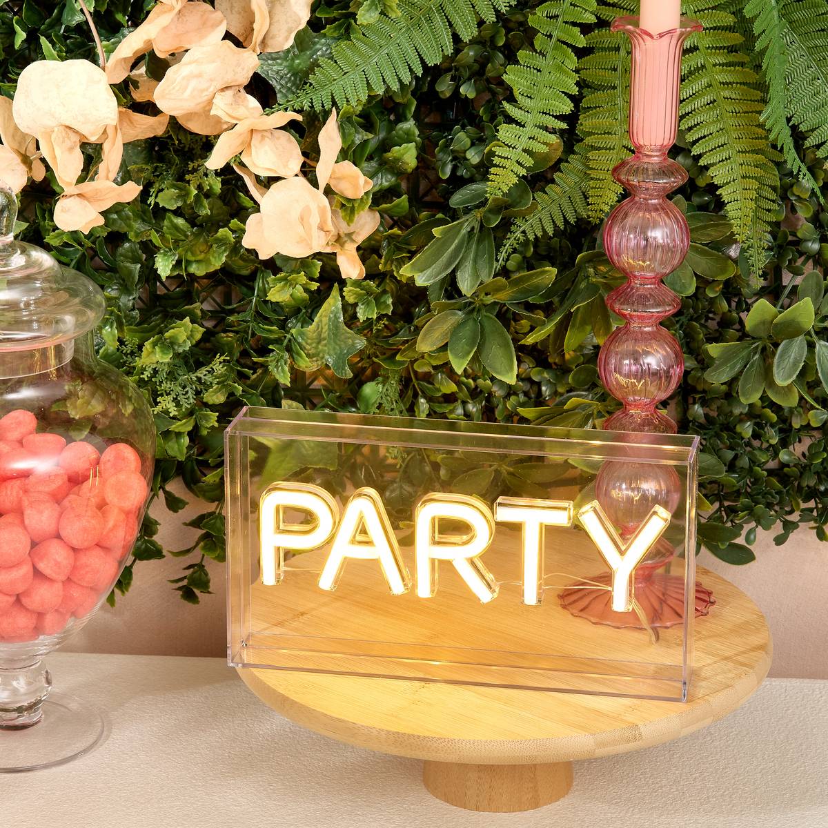 LED Neon "Party" Sector, Yellow, 23x4 cm