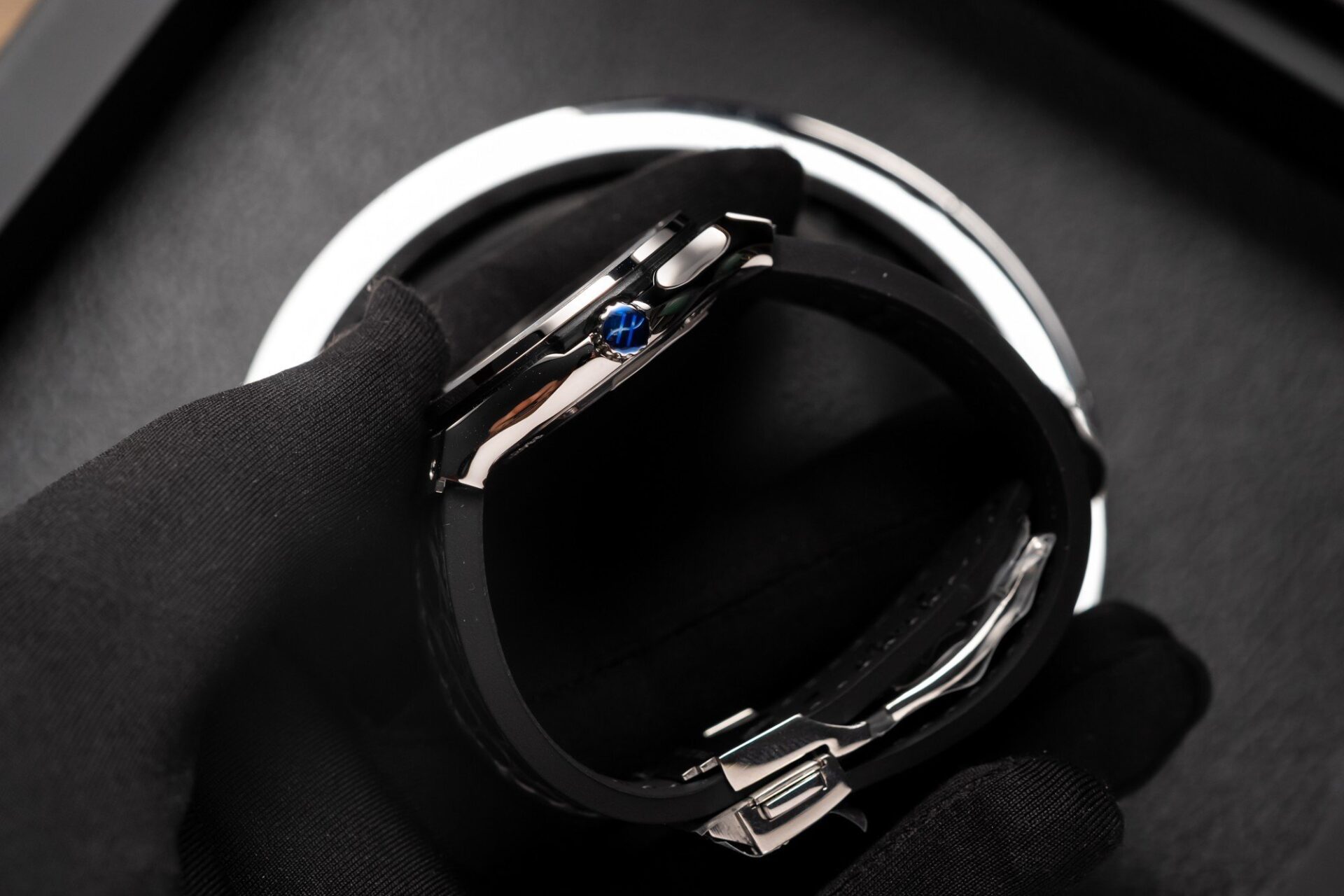 Hublot Replica 1:1 Watch Classic Fusion Black Dial Leather Strap HB Factory 33mm - Top club