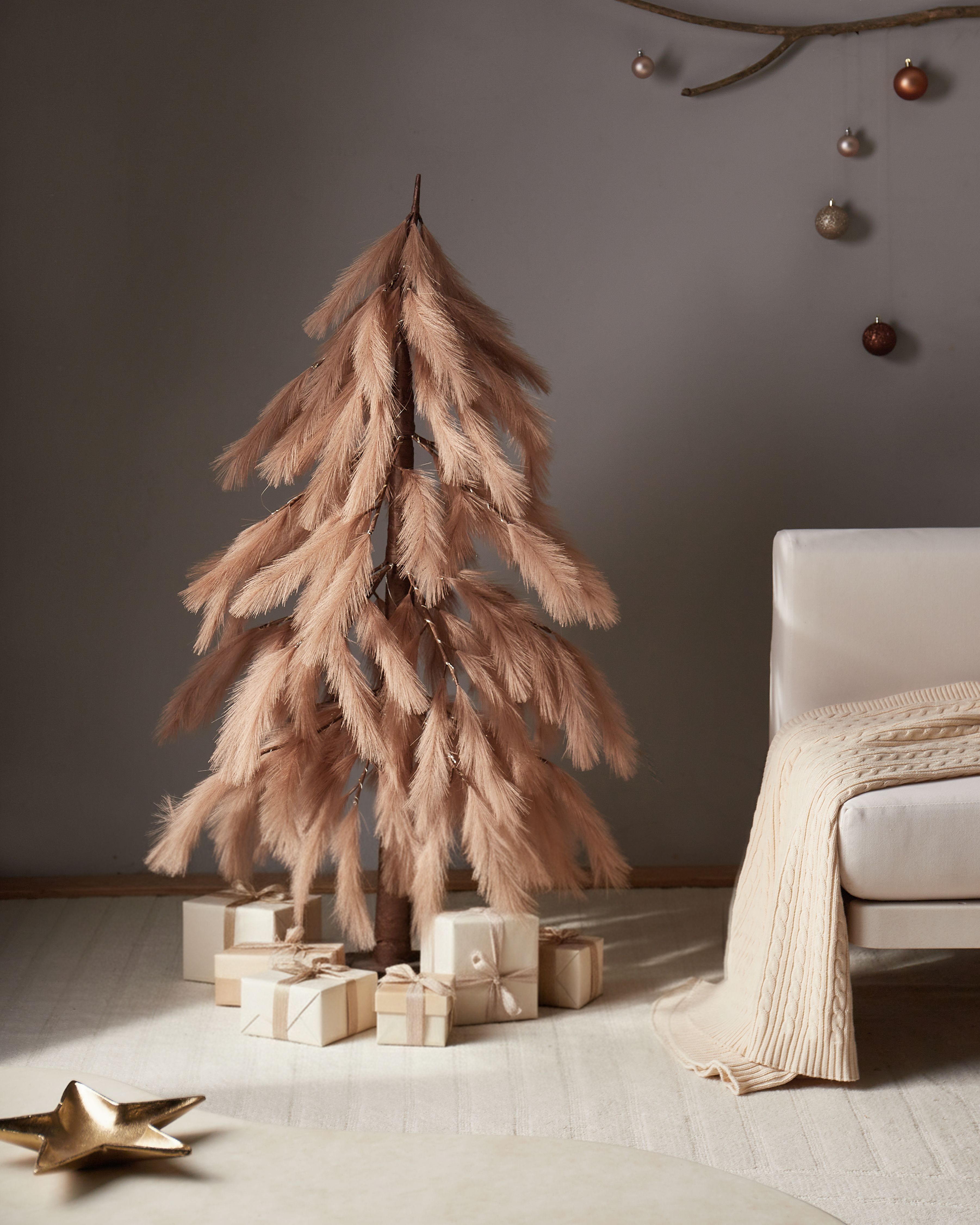 Outdoor Decoration LED BIFROST Christmas Tree 123 cm Beige