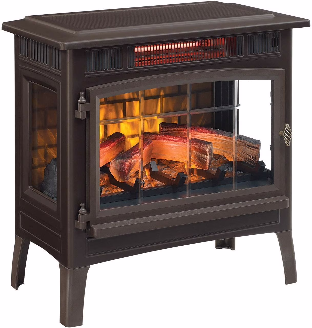 Duraflame 3D Black Infrared Electric Fireplace Stove with Remote Control - DFI-5010-01 - Image 11
