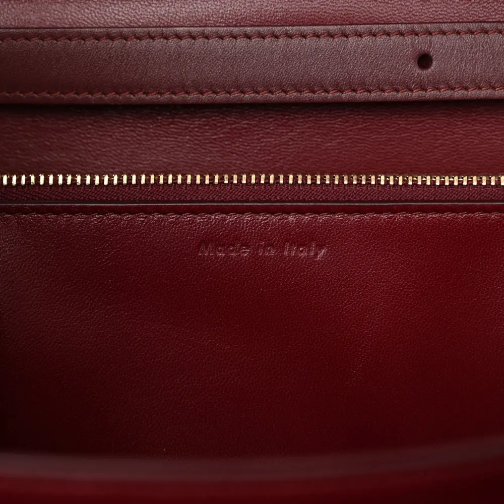 Celine Box Replica in Burgundy – Mirror Quality, Gold Hardware1:1High-quality replica