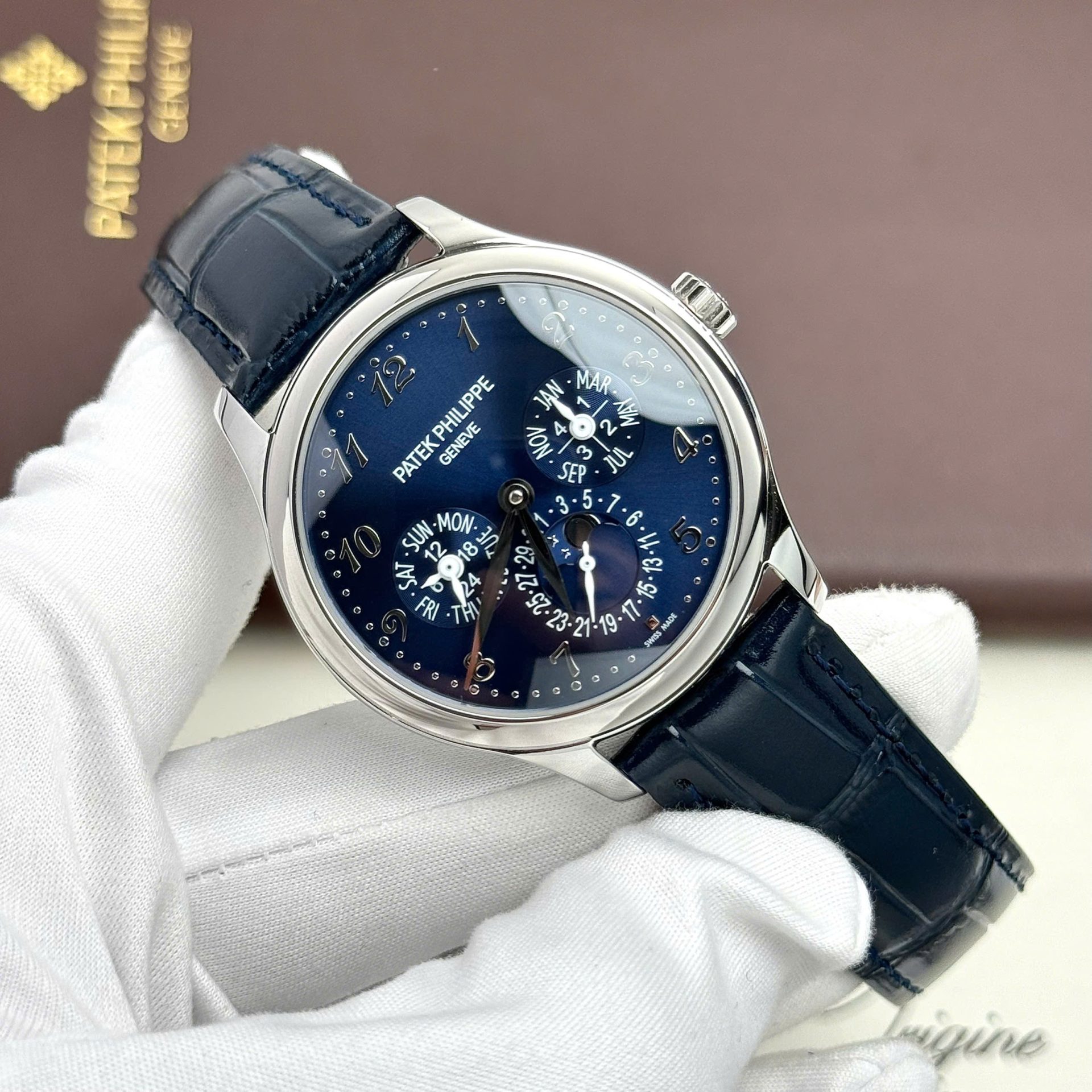 Patek Philippe Super Clone Watches Grand Complications 5327G Automatic Movement Blue Dial 40mm - Elite Watch Atelier