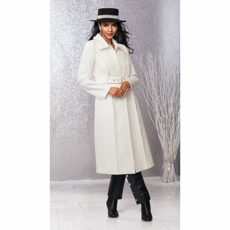 Bella Long Dress Coat with Belt - MIDNIGHT VELVET CATALOG