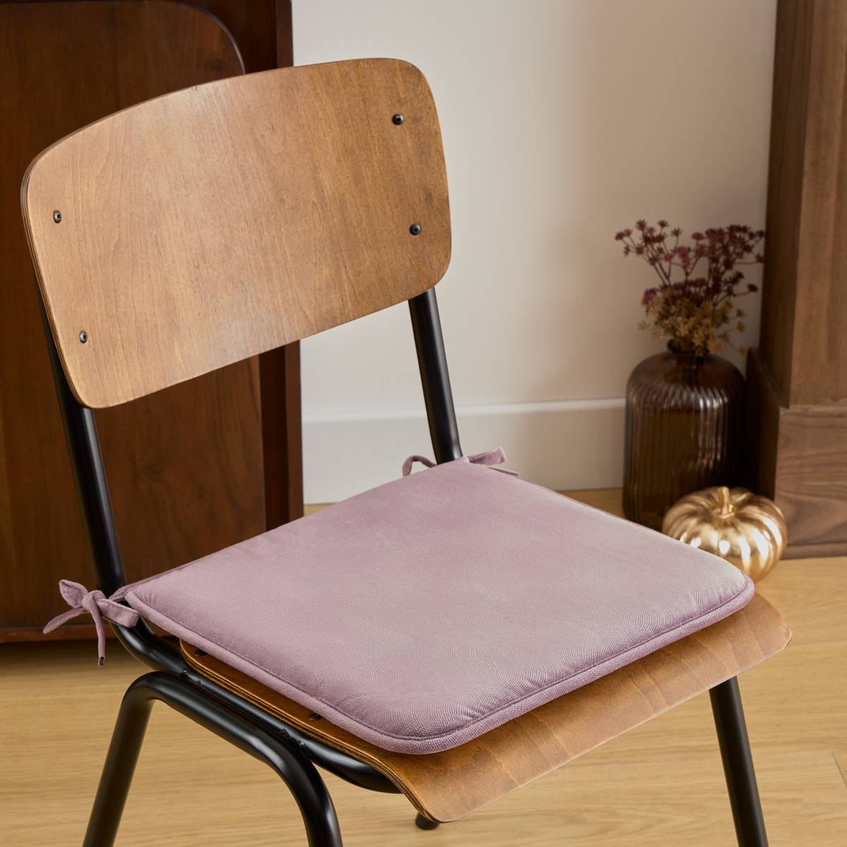 Chair cushion "Lilou" Light Violet, 38x38 cm