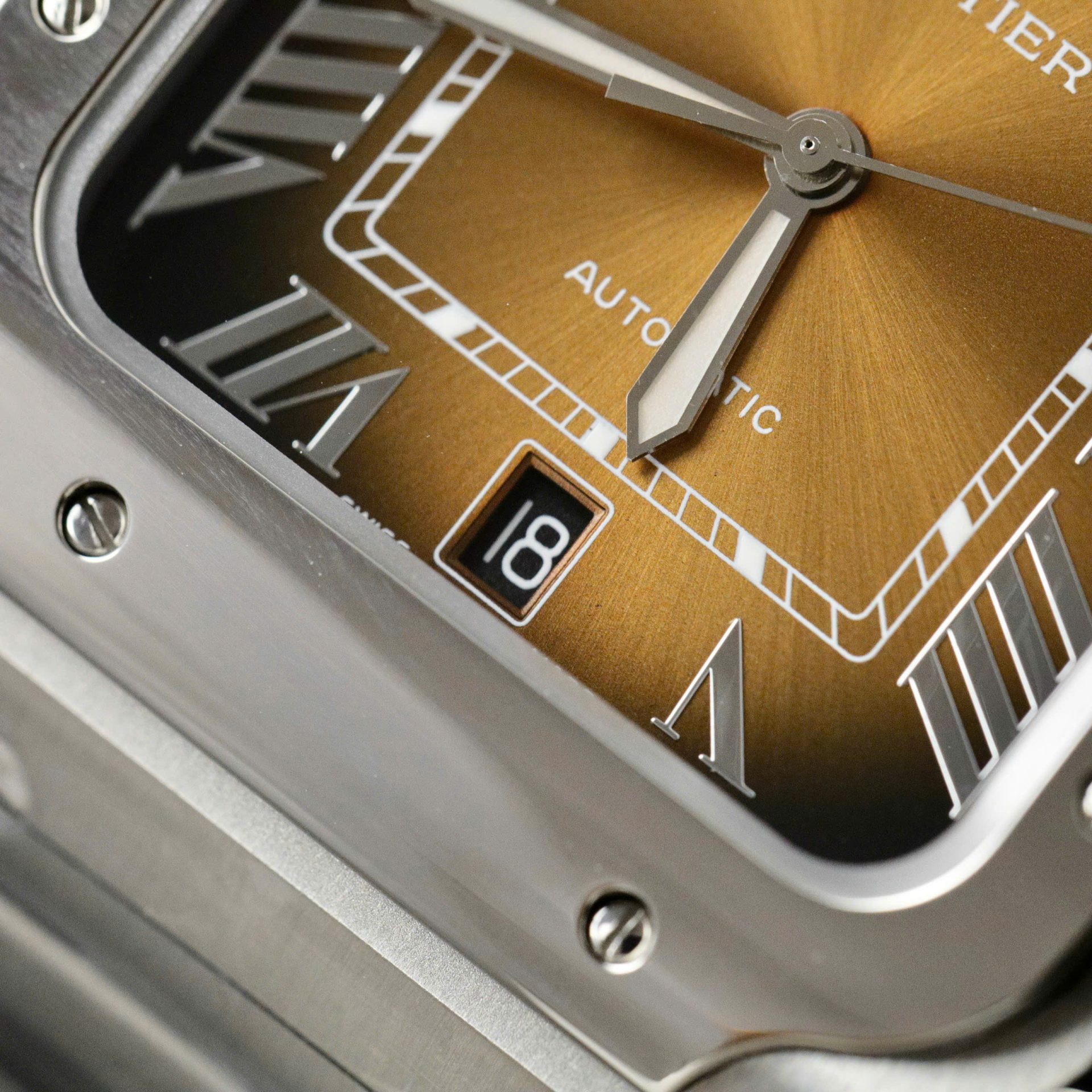 Cartier Santos WSSA0064 Fake Watch Brown Dial BV Factory 39.8mm - Top club