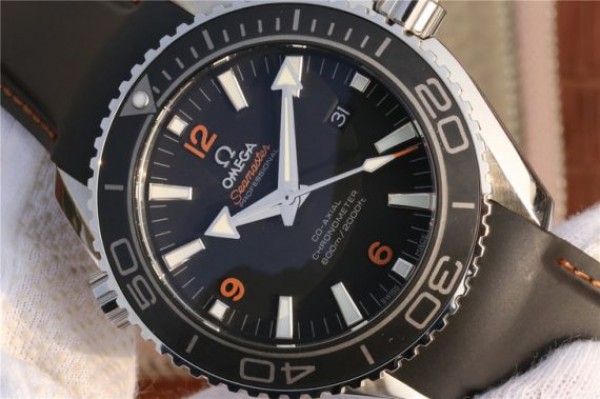 Replica Omega Planet Ocean Professional Ceramic Bezel 45mm OMF Orange Marker Rubber Strap A8500 - Top club