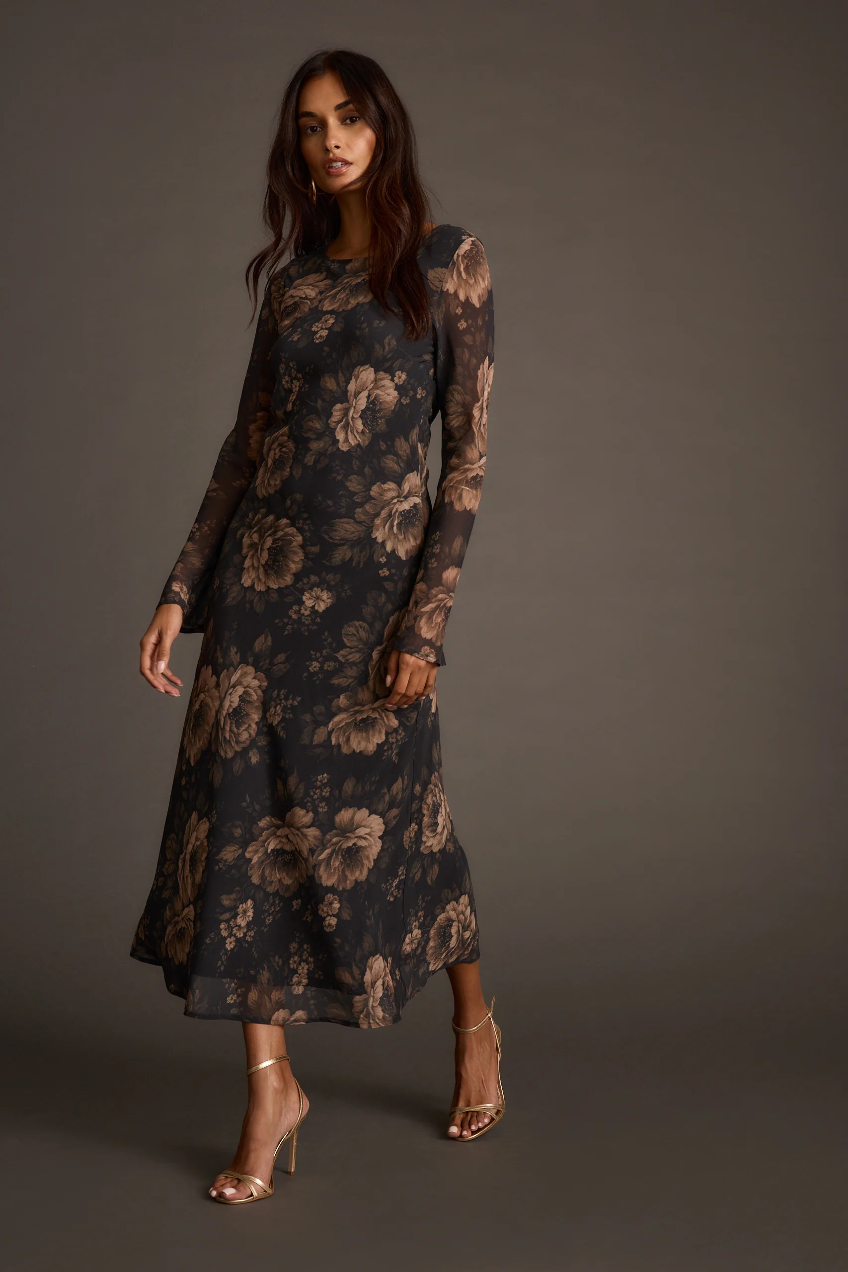 Vivienne Floral Chiffon Maxi Dress