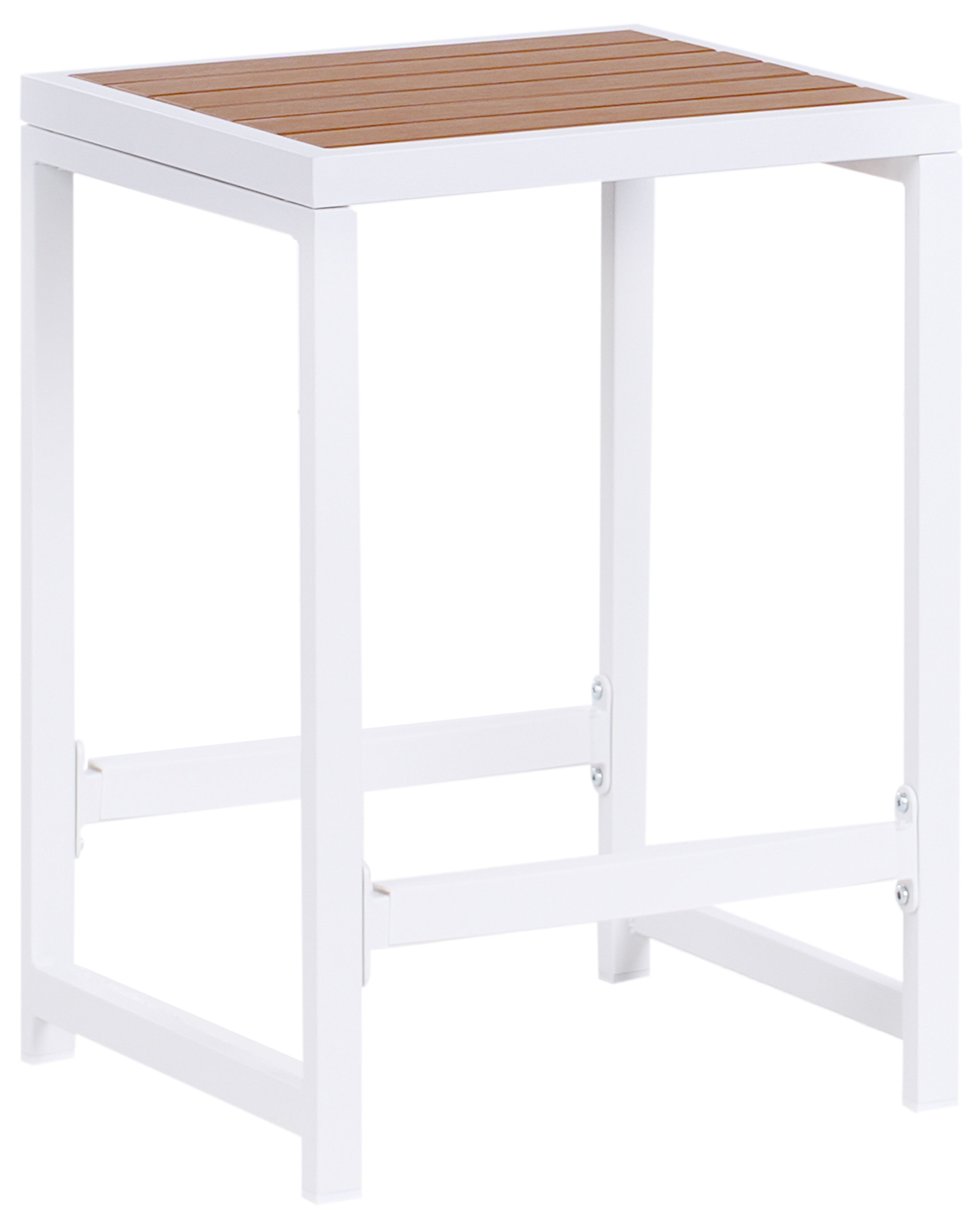 Garden Chair AVETRANA Metal Brown/ White