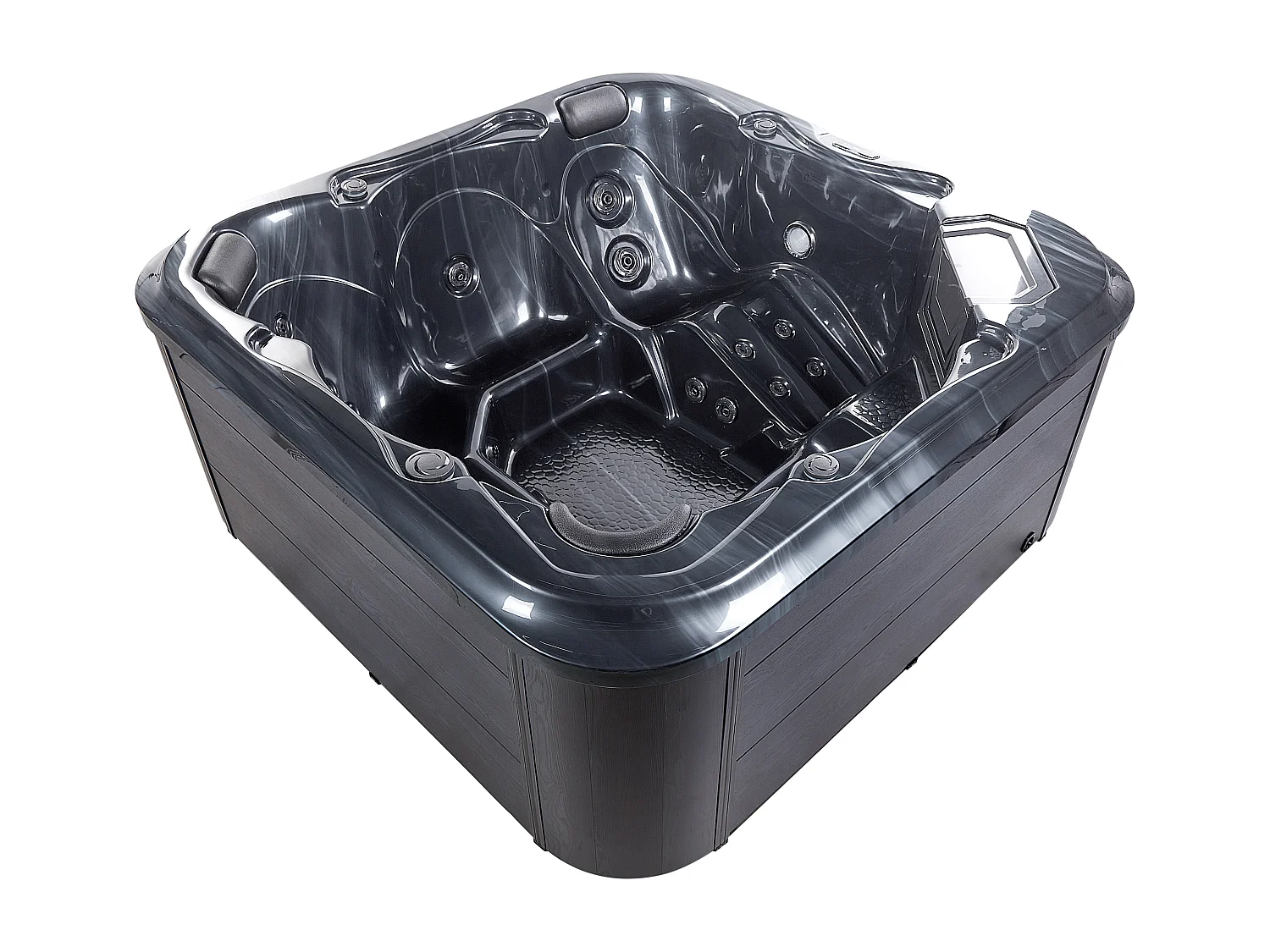 Spa d'extérieur avec LED TULAROSA Gris graphite