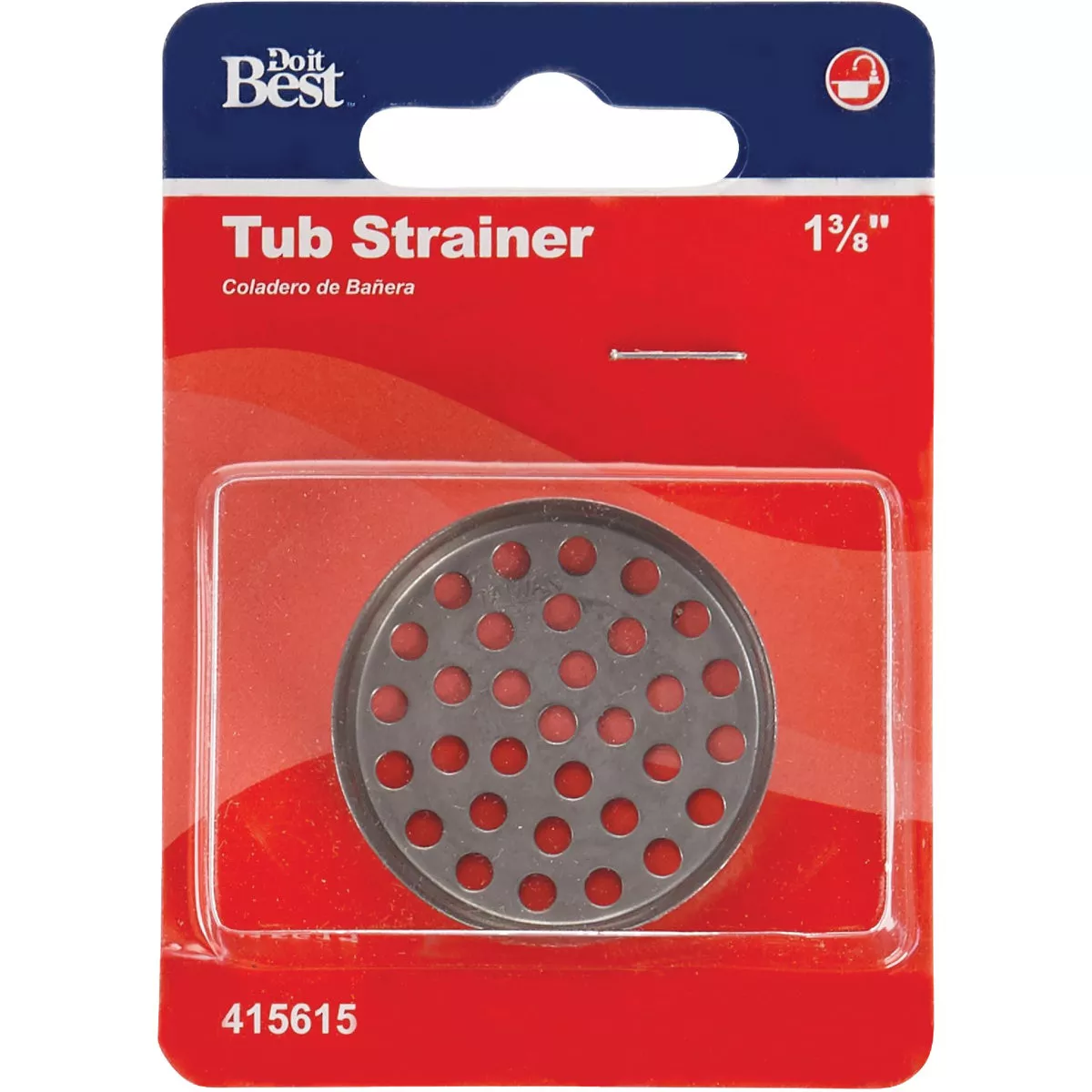 Do it 1-3/8 In. Removable Tub Drain Strainer with Chrome Plated Finish