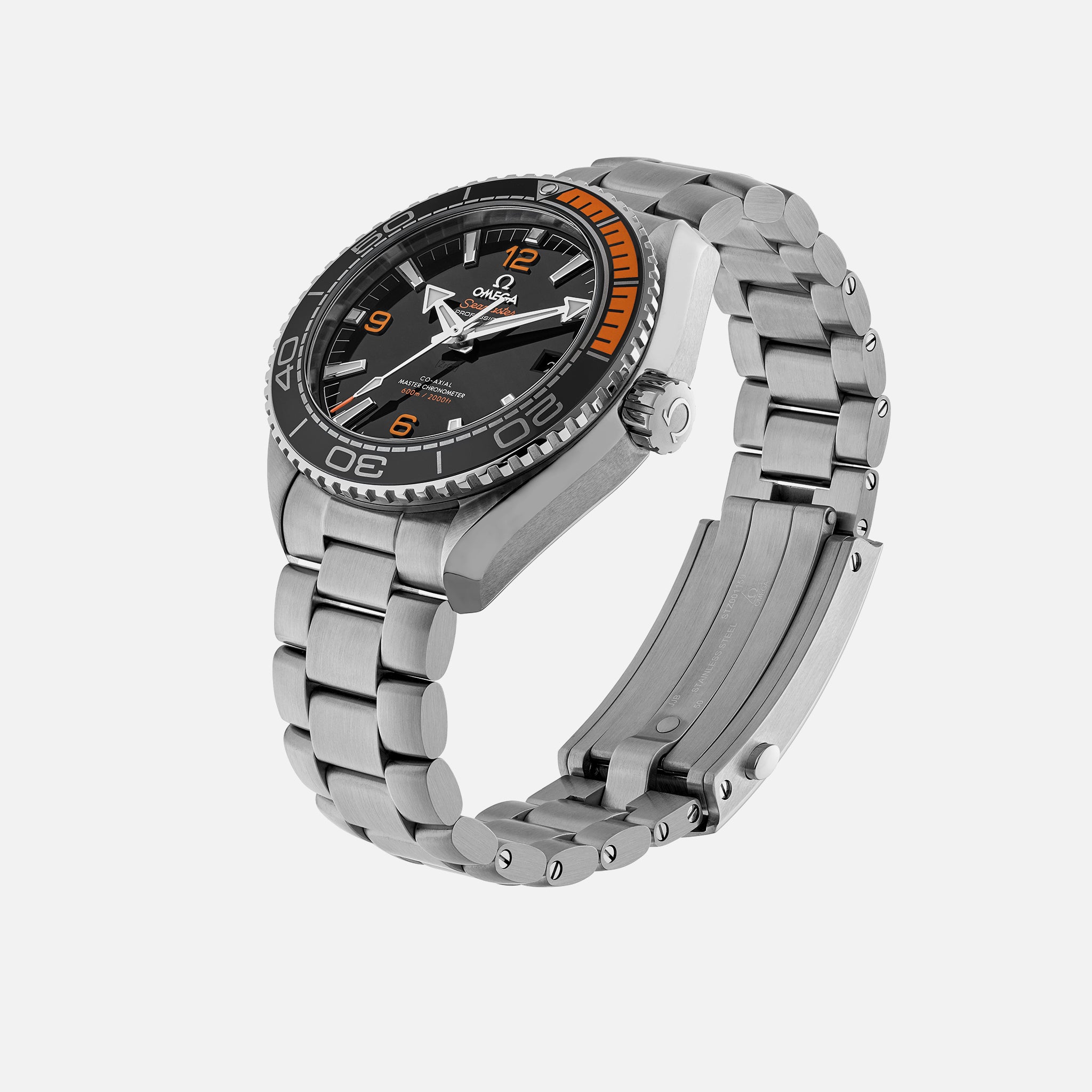Seamaster Planet Ocean 600M Co-Axial Master Chronometer 43.5mm Black Dial With Orange Accents On Bracelet(1:1 replica) - Top club