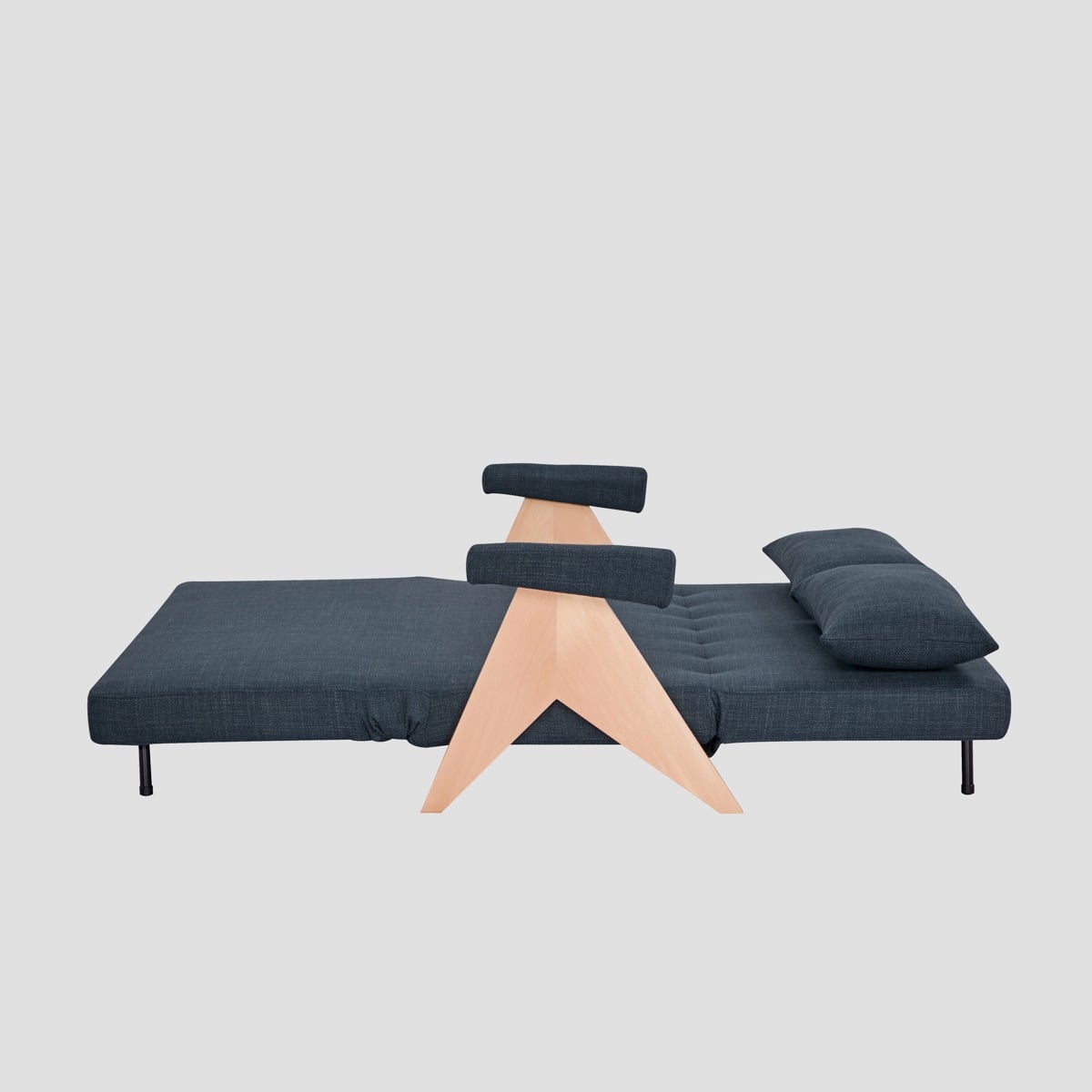 Sofa CALORE 2-osobowa, z funkcją spania granatowa 157x90x82 cm