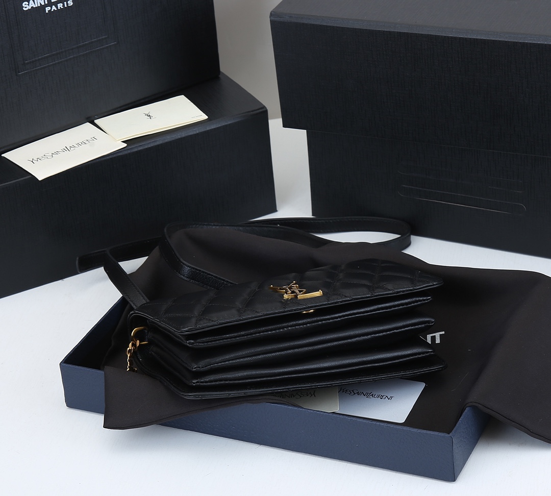 Replica Ysl Becky Chain Wallet In Quilted Lambskin 19441:1High-quality replica